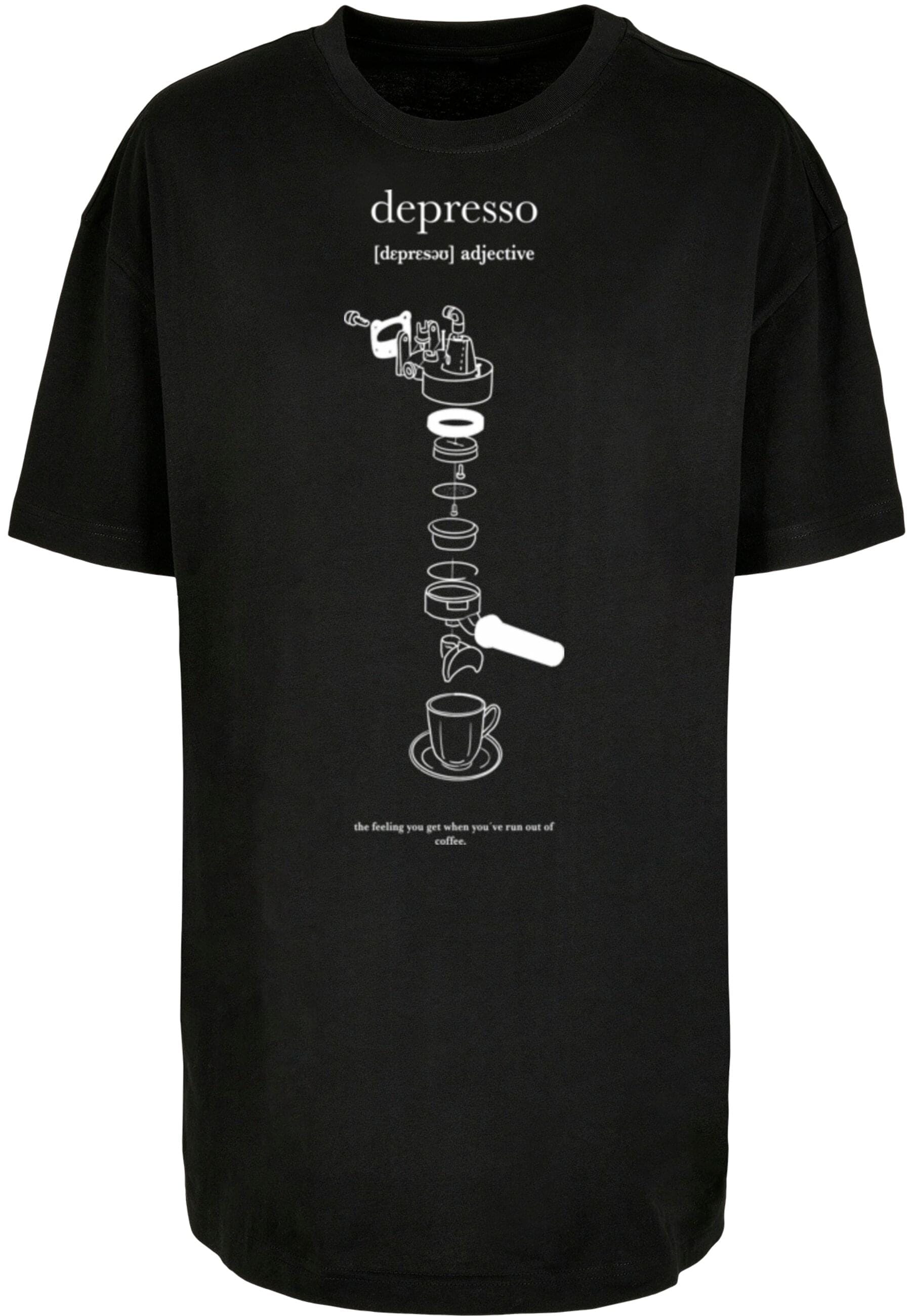 MisterTee T-Shirt "MisterTee Ladies Depresso Oversized Boyfriend Tee" 1 Stk günstig online kaufen
