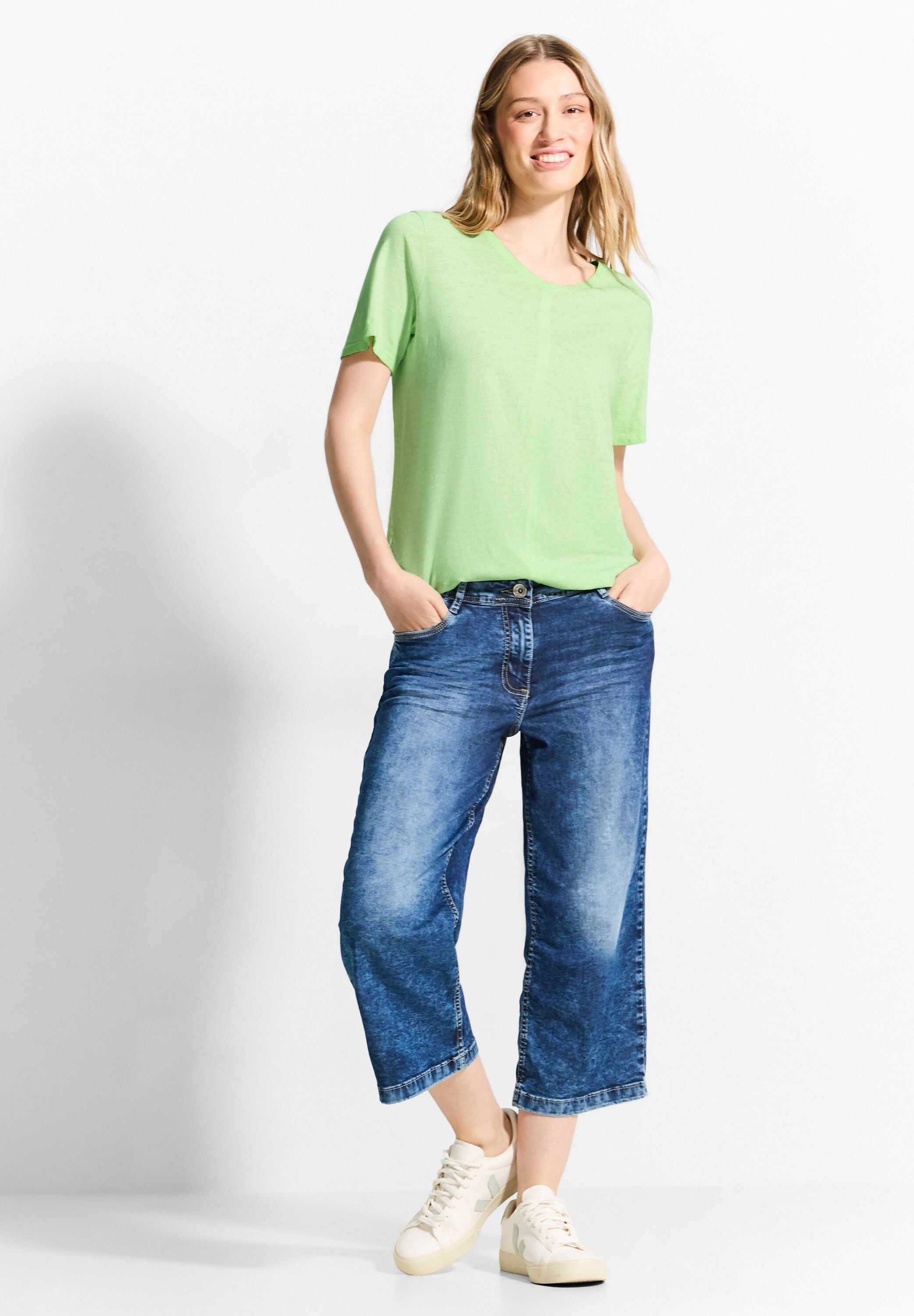 Cecil T-Shirt, aus Jersey in Unifarbe