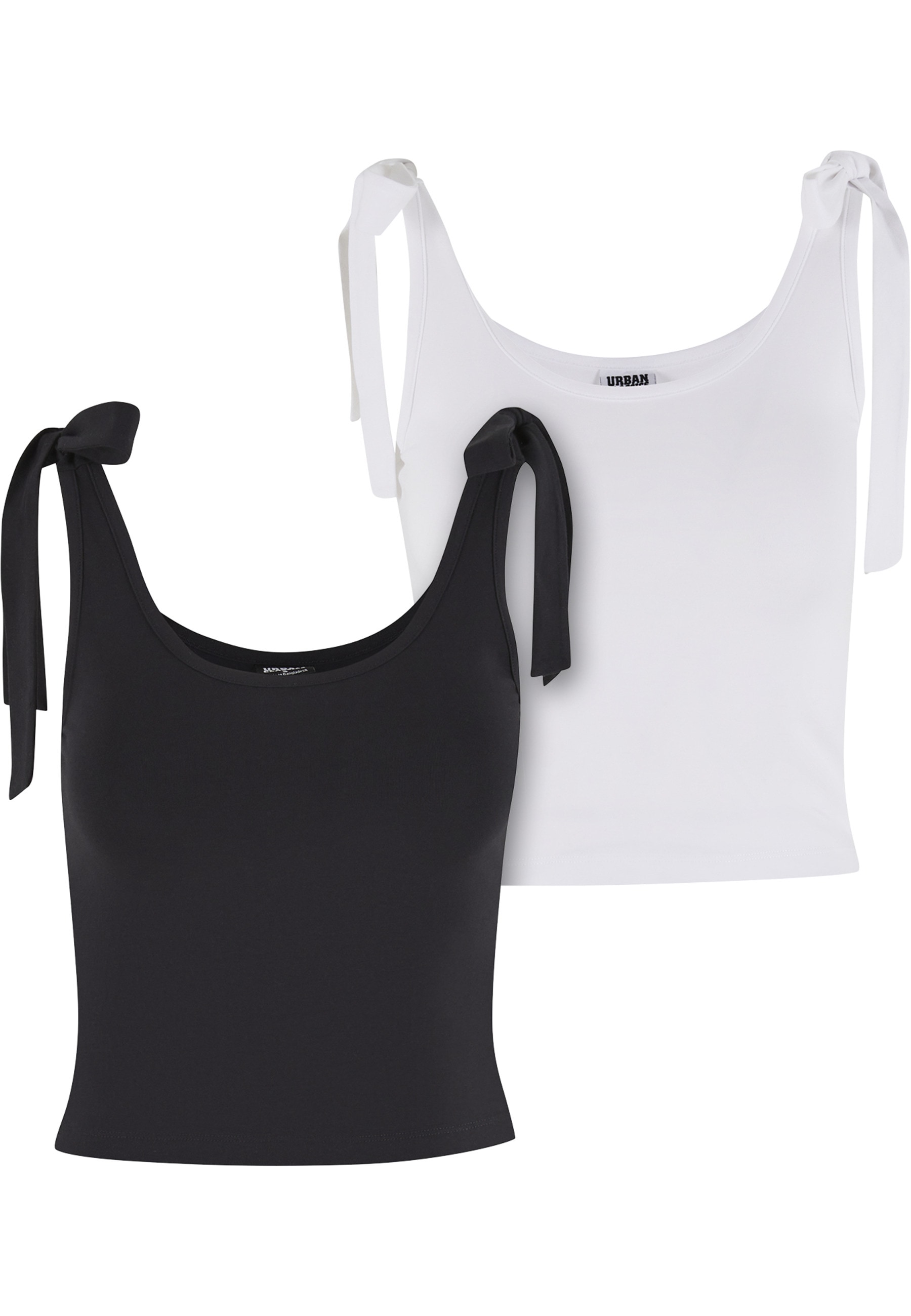 URBAN CLASSICS Muskelshirt "Urban Classics Ladies Tied Basic Jersey Top 2-Pack" 1
