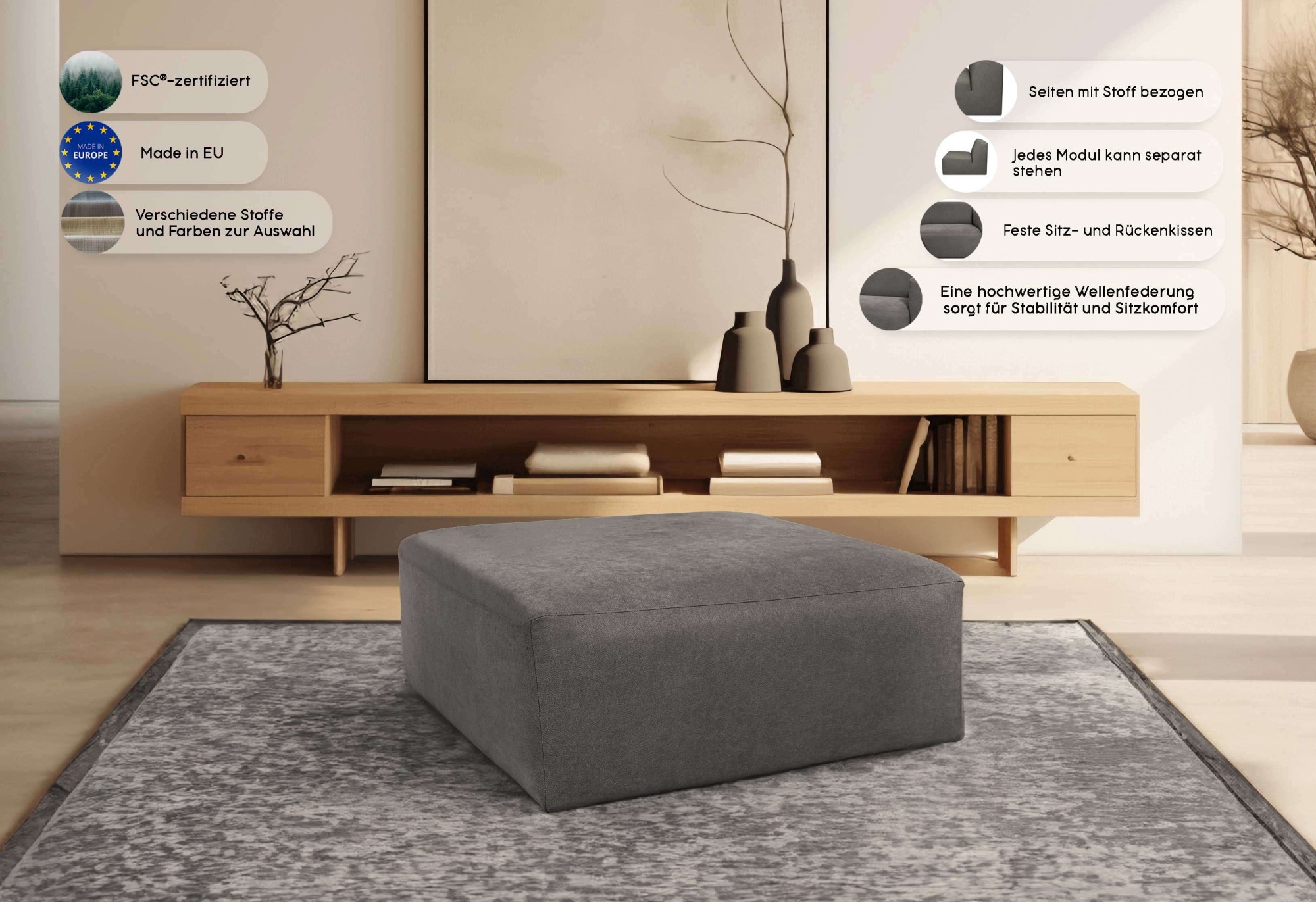 OTTO home Polsterhocker "Kelani" verschiedene Modifikationen verfügbar günstig online kaufen