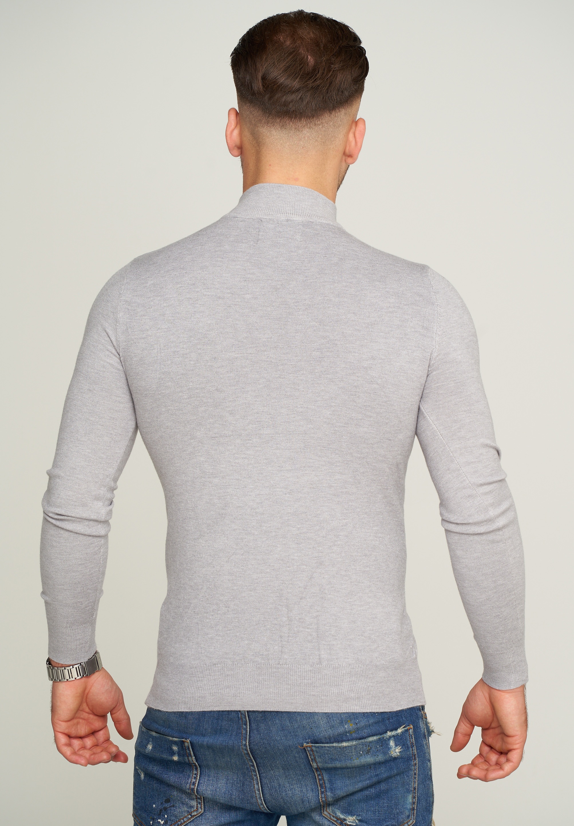 behype Strickpullover »MKBONI«, mit kurzem Stehkragen