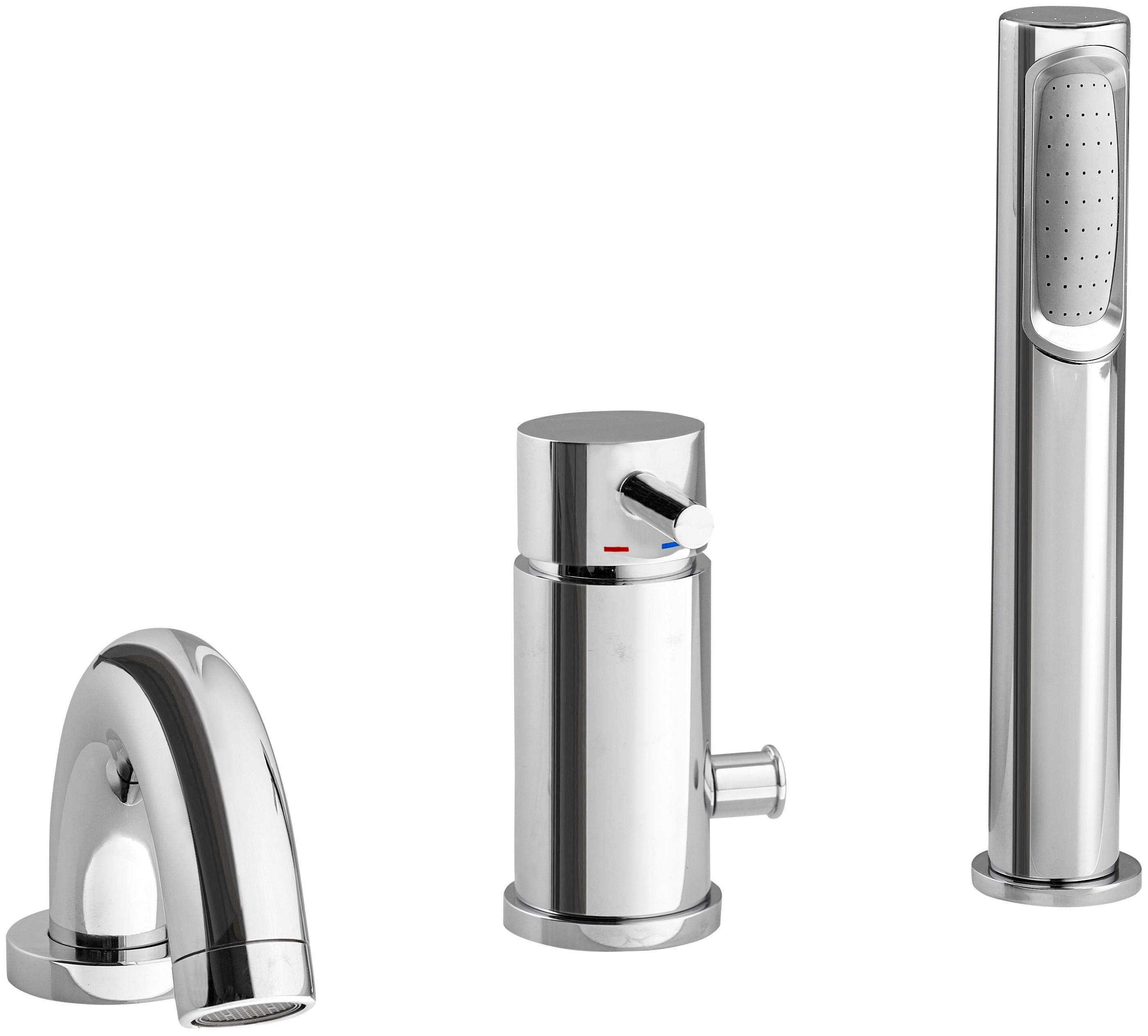 Wannenarmatur OTTOFOND, B:29cm H:22,2cm T:24cm, grau, Messing, Armaturen, "S3000", mit Umsteller für Auslaufhahn