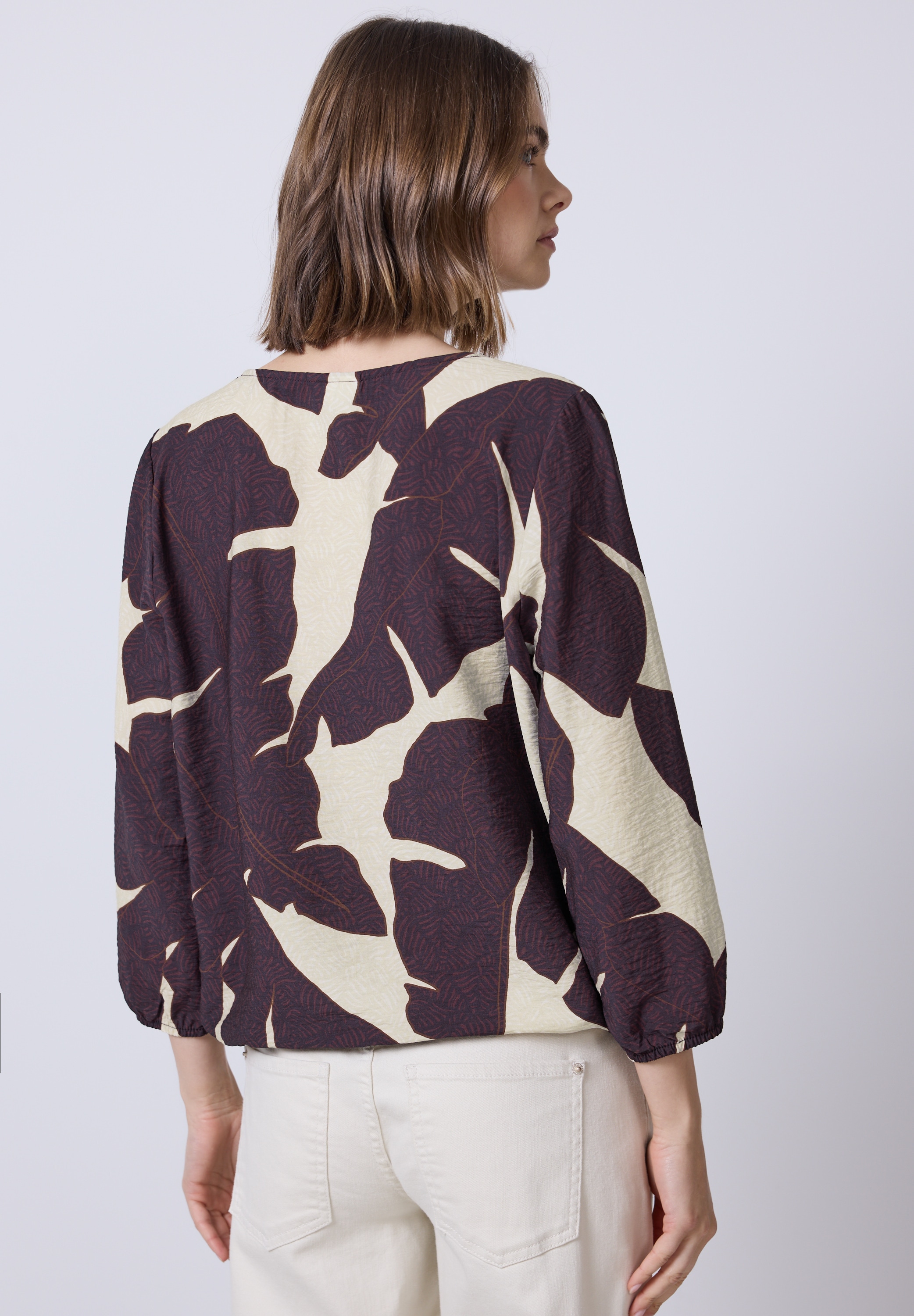 STREET ONE STUDIO Shirtbluse, mit Tunnelzug am Saum