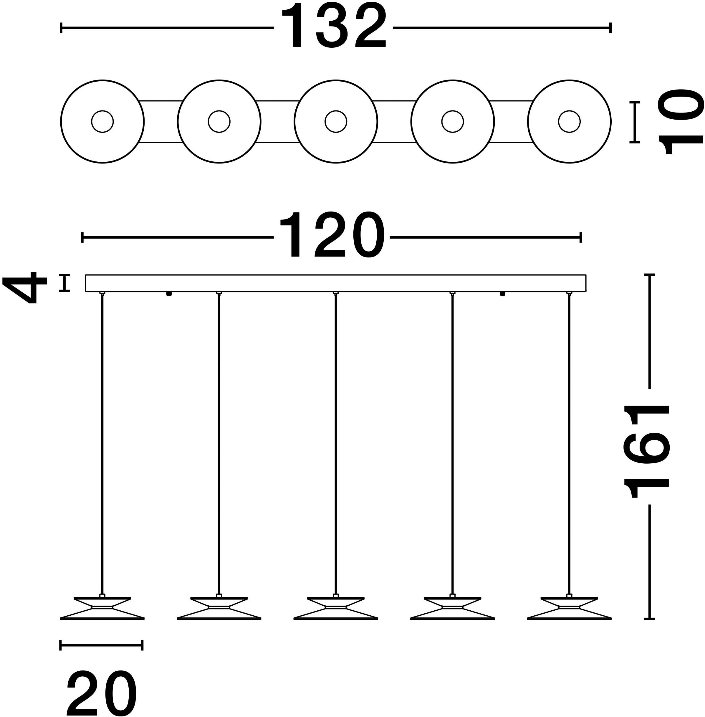 Nova Luce Pendelleuchte »MORFI«, 5 flammig