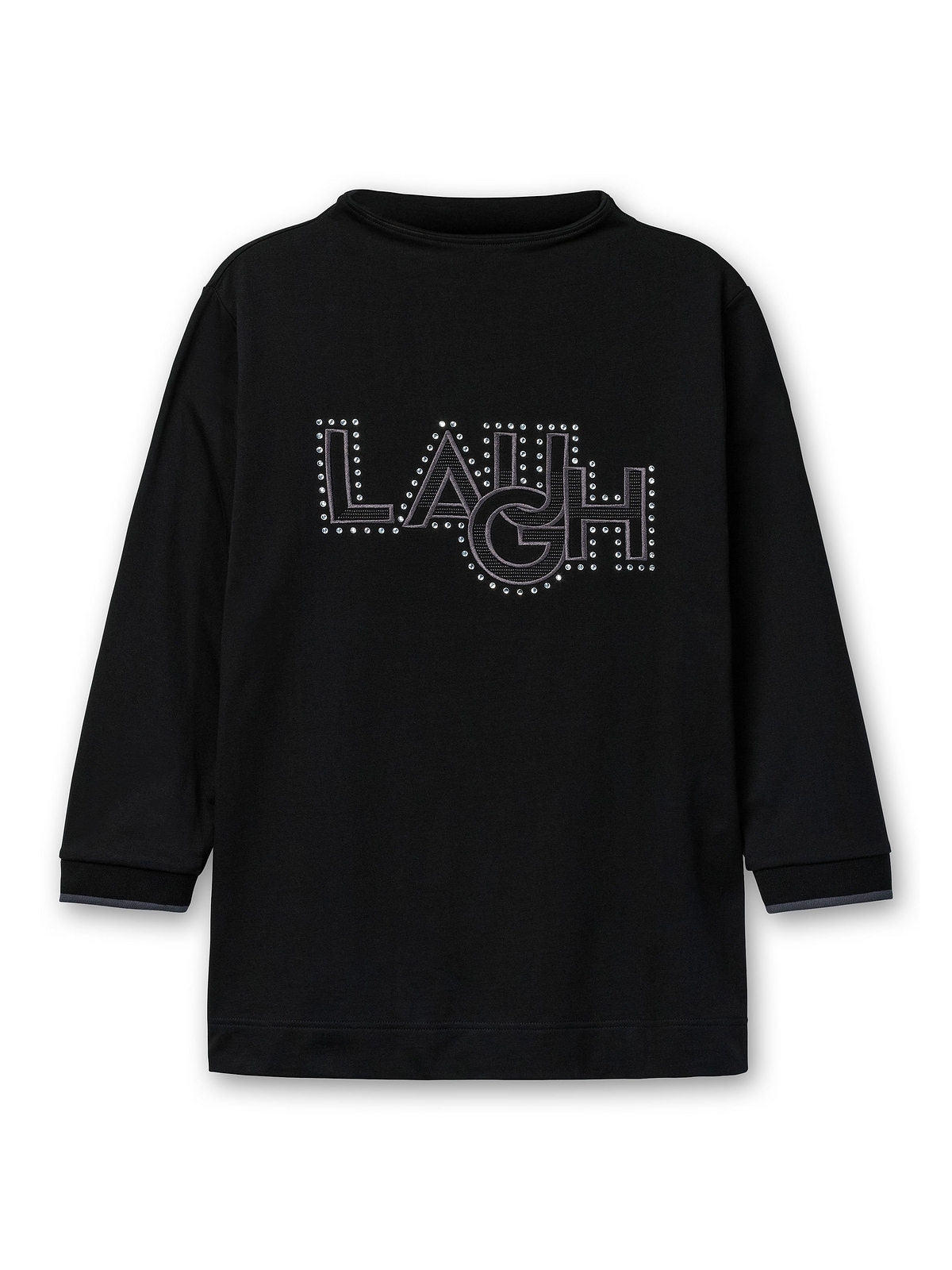 Sheego Sweatshirt »Große Größen«, mit Wording-Stickerei und Glitzersteinen