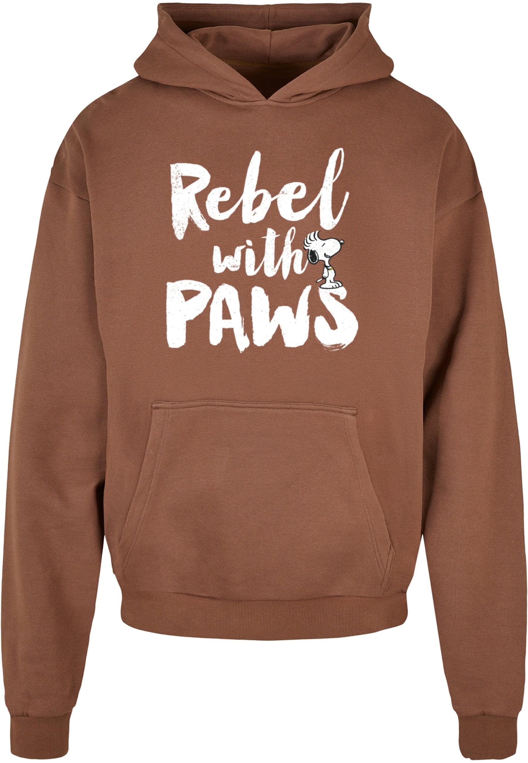 Merchcode Kapuzensweatshirt »Merchcode Herren Peanuts - Rebel with paws Ultra Heavy Hoody«, (1 tlg.)