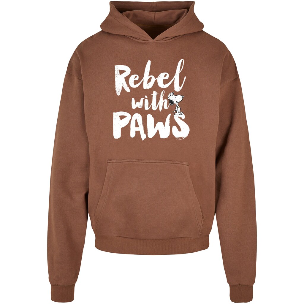 Merchcode Kapuzensweatshirt »Merchcode Herren Peanuts - Rebel with paws Ultra Heavy Hoody«, (1 tlg.)