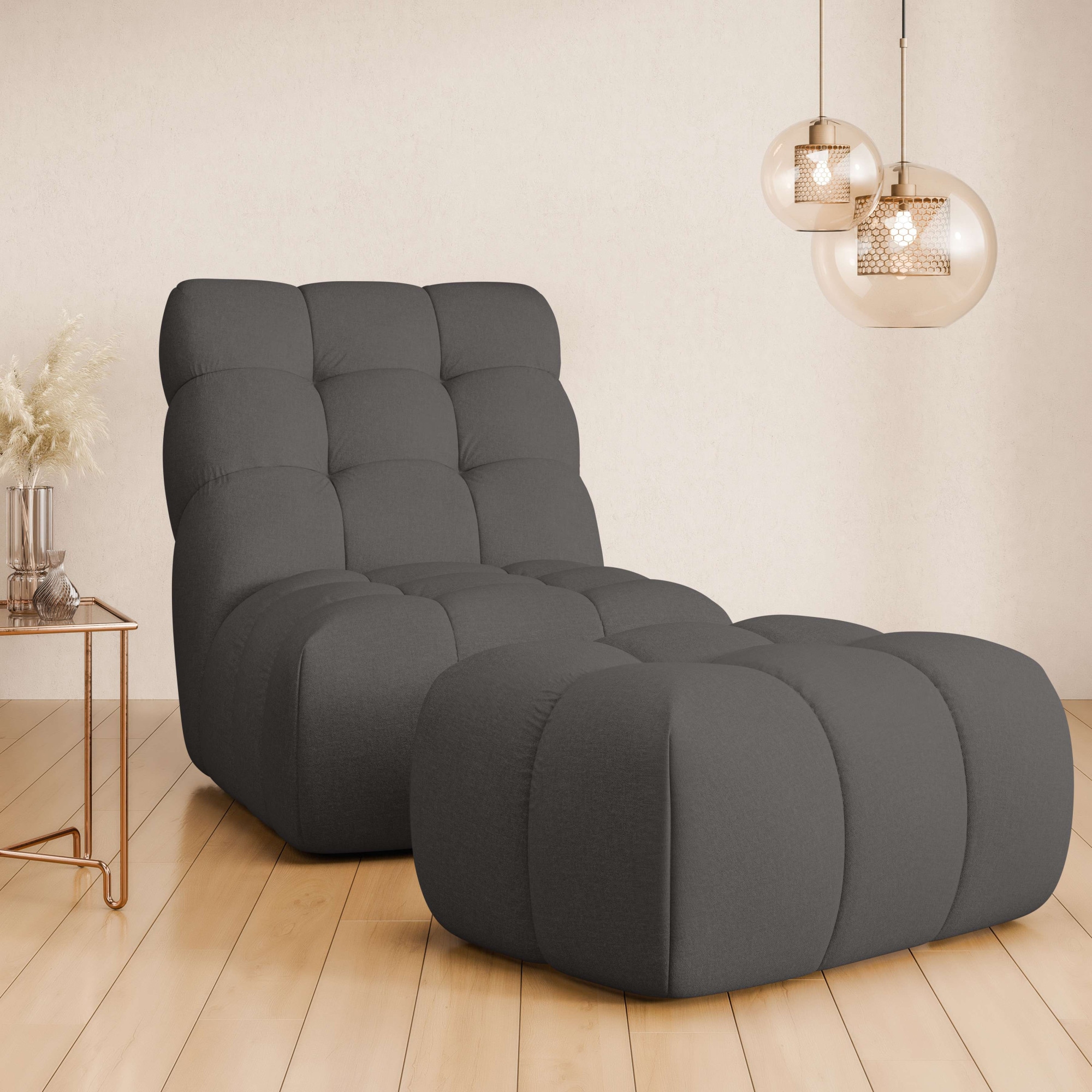 Home affaire XXL-Sessel "AURELIAN Loveseat XXL mit Hocker im Set, Lese-Sess günstig online kaufen