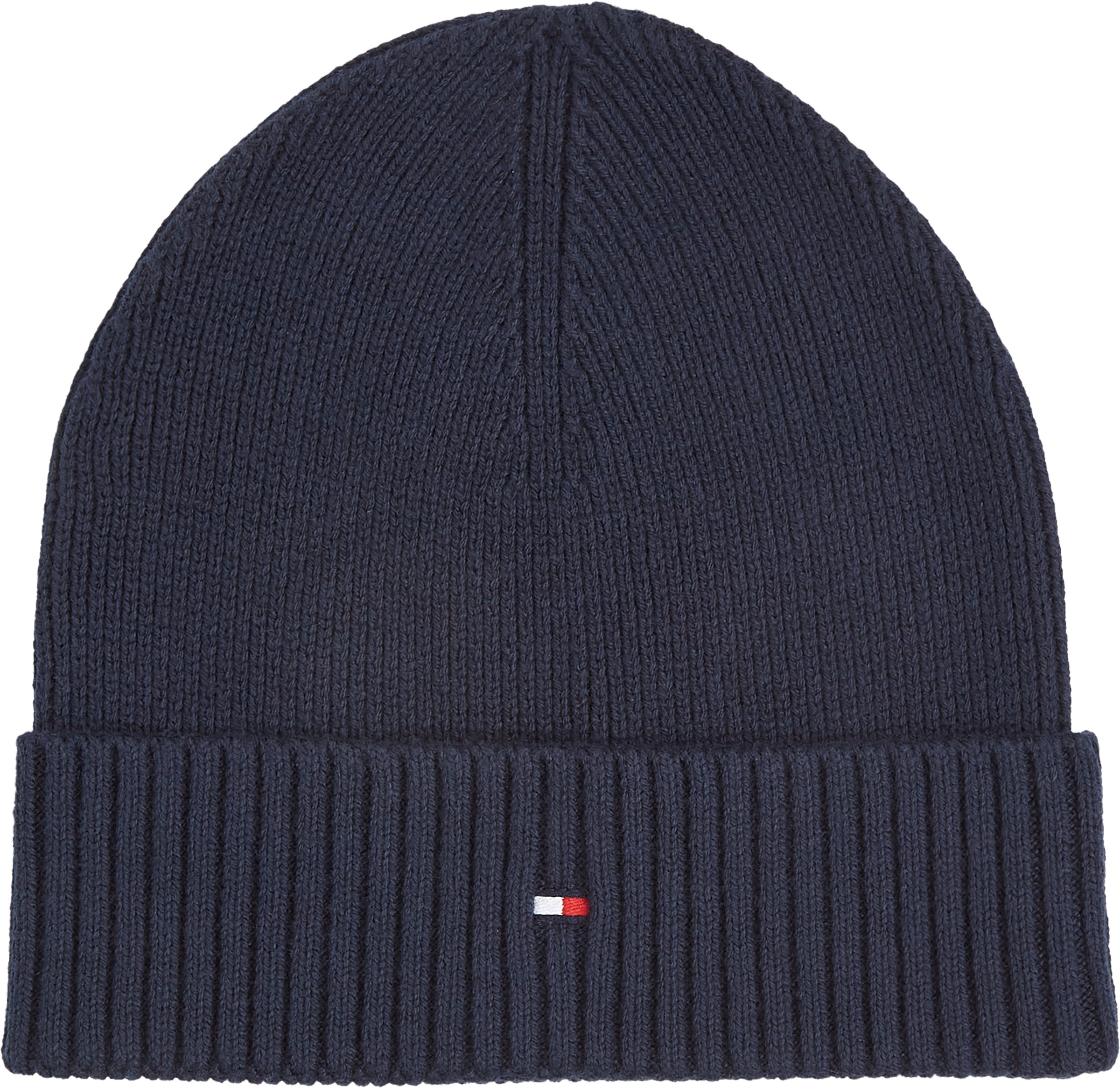 Tommy Hilfiger Strickmütze »TH FLAG PIMA COTTON BEANIE«, mit Logostickerei