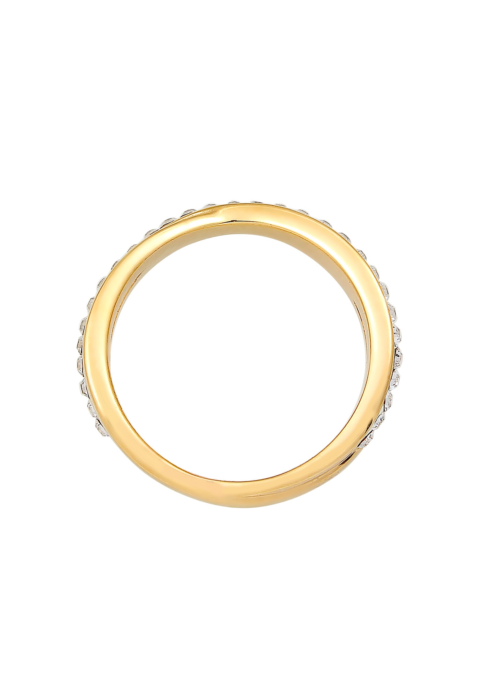 Elli Fingerring »Wickelring Zart 925 Silber, mit Kristallen von Swarovski®«