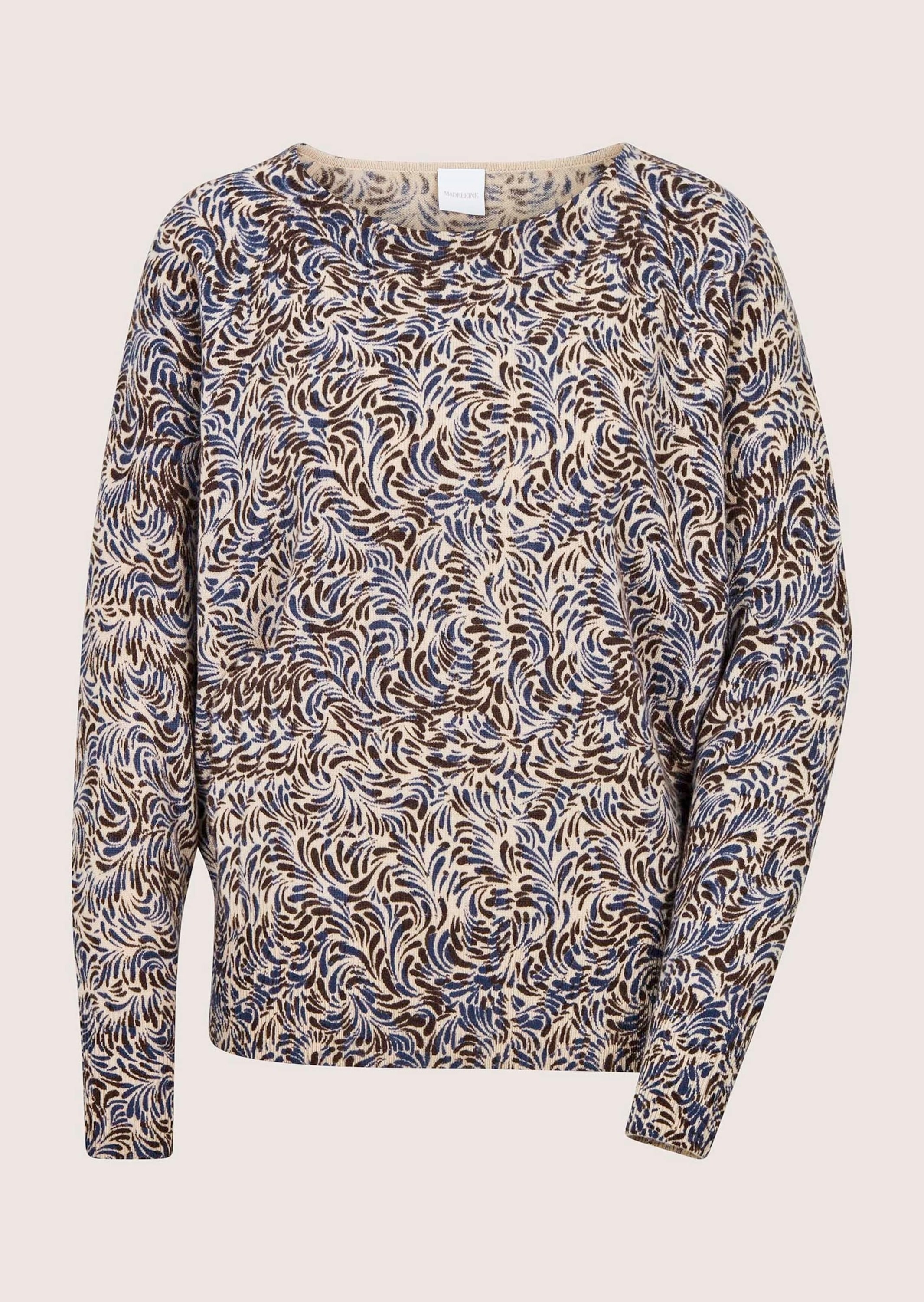 MADELEINE Longpullover "Pullover Bedruckter Kaschmirpullover"