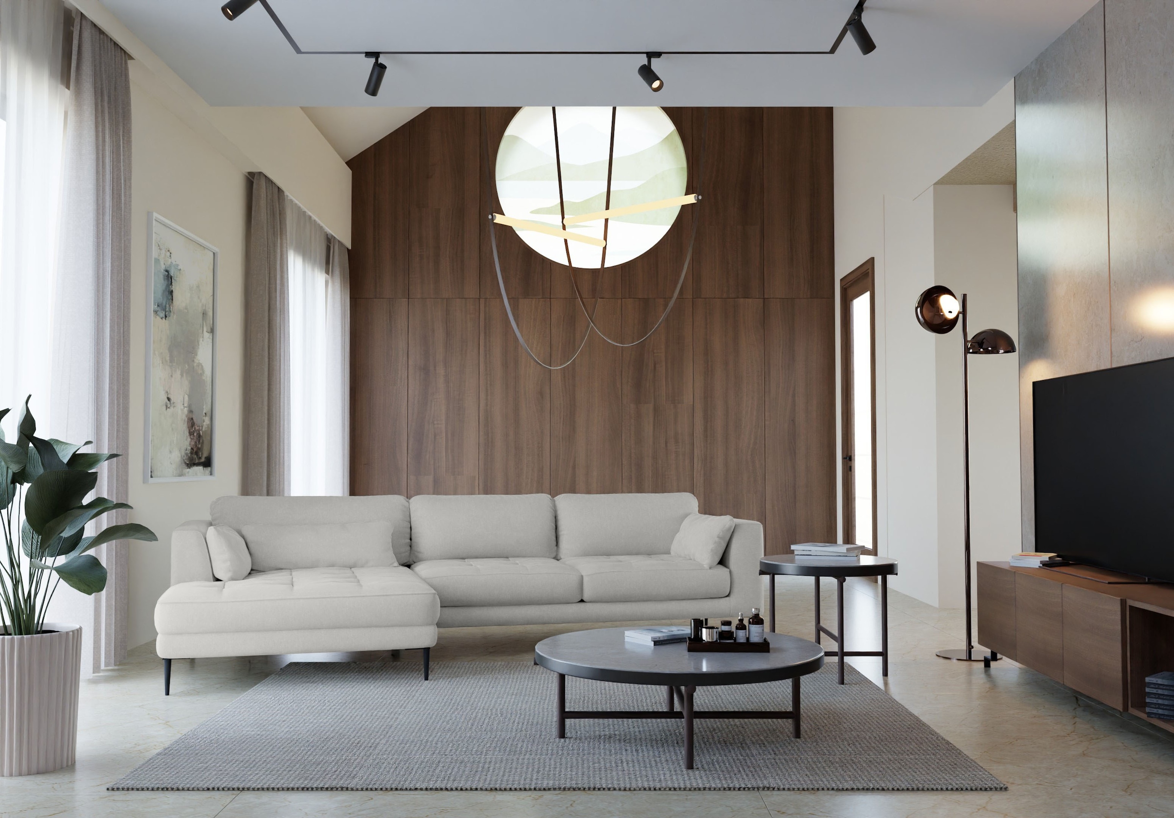 TRENDMANUFAKTUR Ecksofa "Luzi, wahlweise mit Schlaffunktion & Bettkasten. L günstig online kaufen