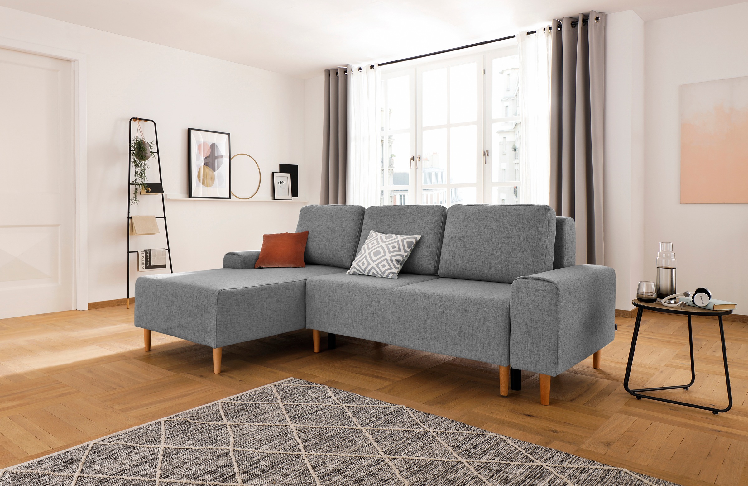 Home affaire Ecksofa "Samu L-Form" wahlweise mit Bettfunktion und Bettkaste günstig online kaufen