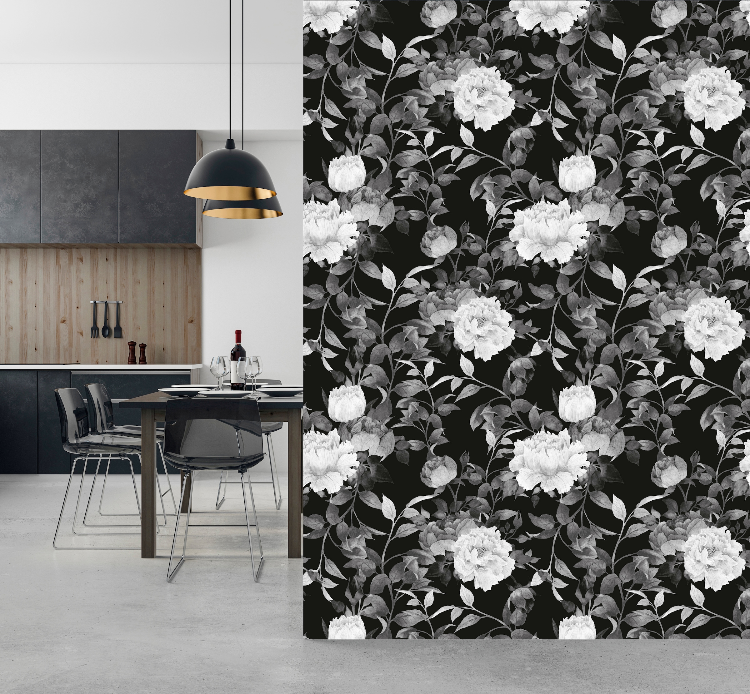 queence Vinyltapete »Alya« Motiv | bedruckt | botanisch | geblümt | gemustert | natürlich glatt 90x250cm, selbstklebend, kinderleichte Anbringung, , Sticker