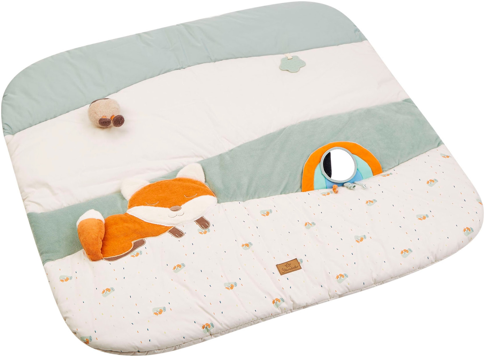 STERNTALER Kinder Babydecke "Spieldecke Fuchs Filou", B/L: 100cm x 100cm, grün, Baumwolle, Polyester, B:100cm L:100cm, Wohndecken