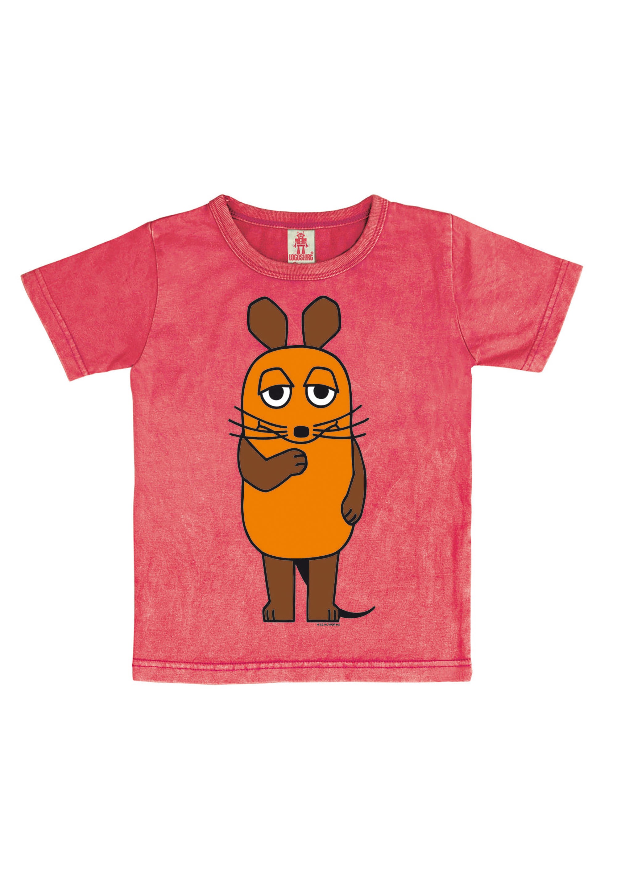 T-Shirt LOGOSHIRT Maus«, mit mit Sendung der Originaldesign lizenziertem kaufen | »Die BAUR online