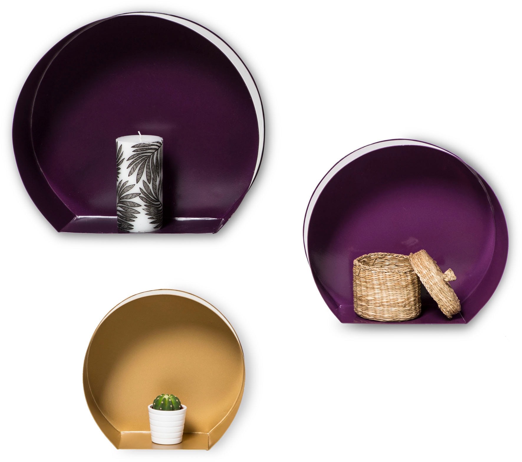 Kayoom Deko-Wandregal "Wandregal-Set Triple 110" 1 Stk. tlg. günstig online kaufen