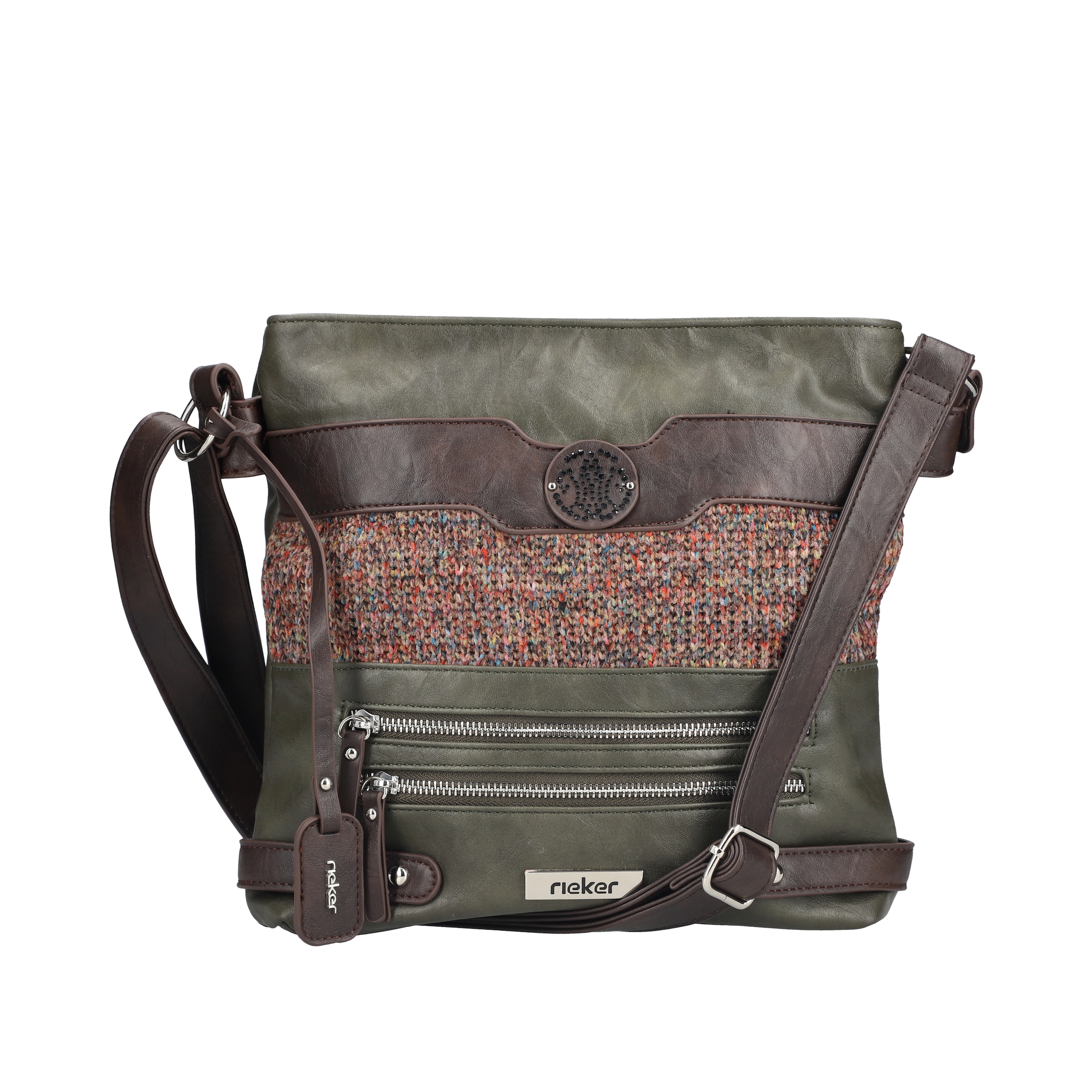 Rieker Umhängetasche Schultertasche, Damen-Tasche mit praktischem Reißverschluss-Rückfach