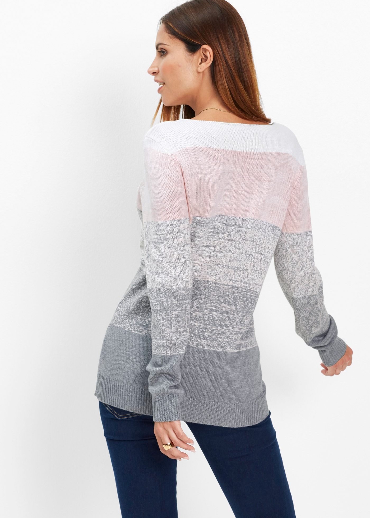 bonprix Longpullover "Long-Pullover mit Cashmere-Anteil" aus Viskose, Polya günstig online kaufen