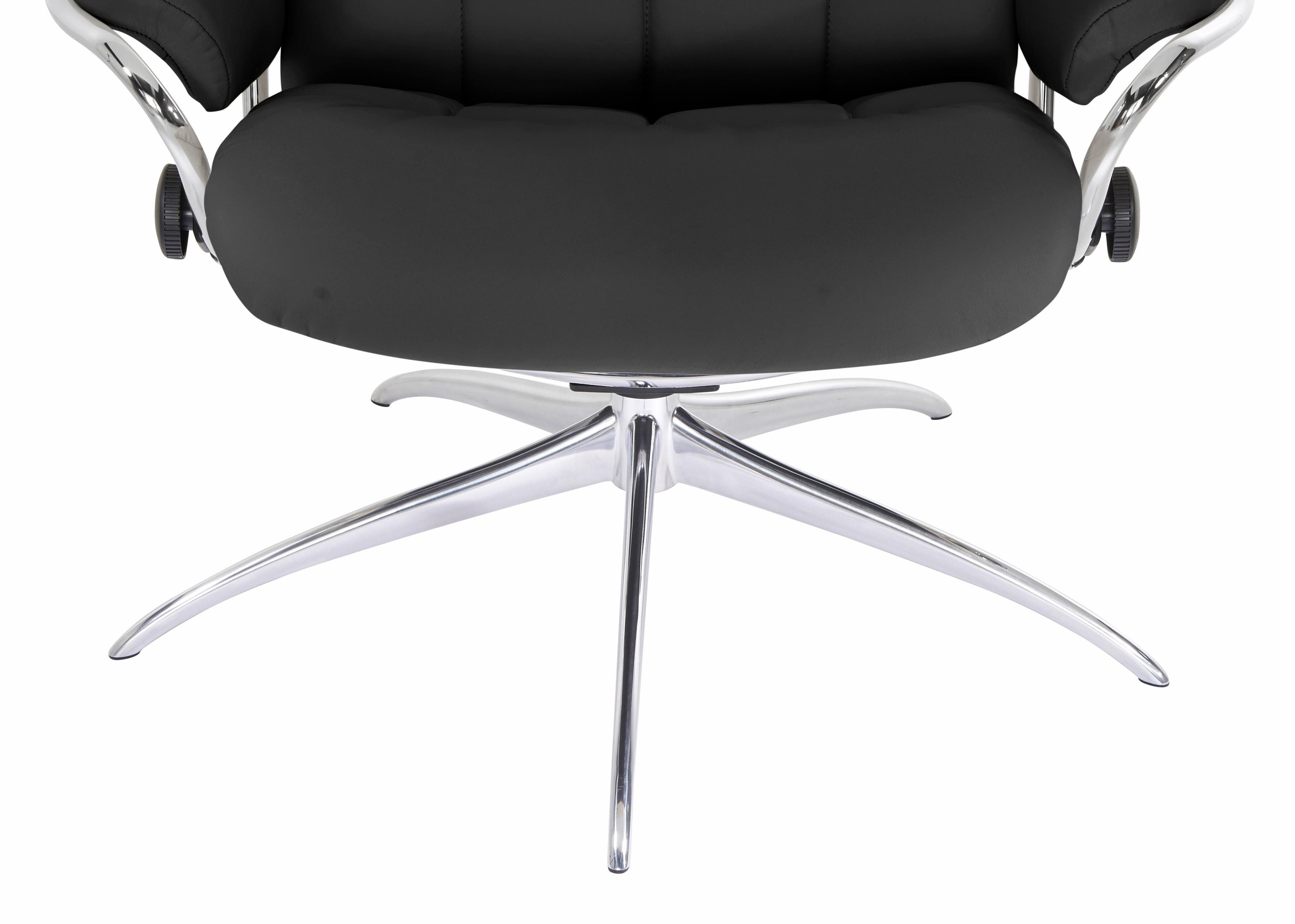 Stressless® Relaxsessel »London«, (Set, Relaxsessel mit Hocker), mit Hocker, High Back, mit Star Base, Gestell Chrom