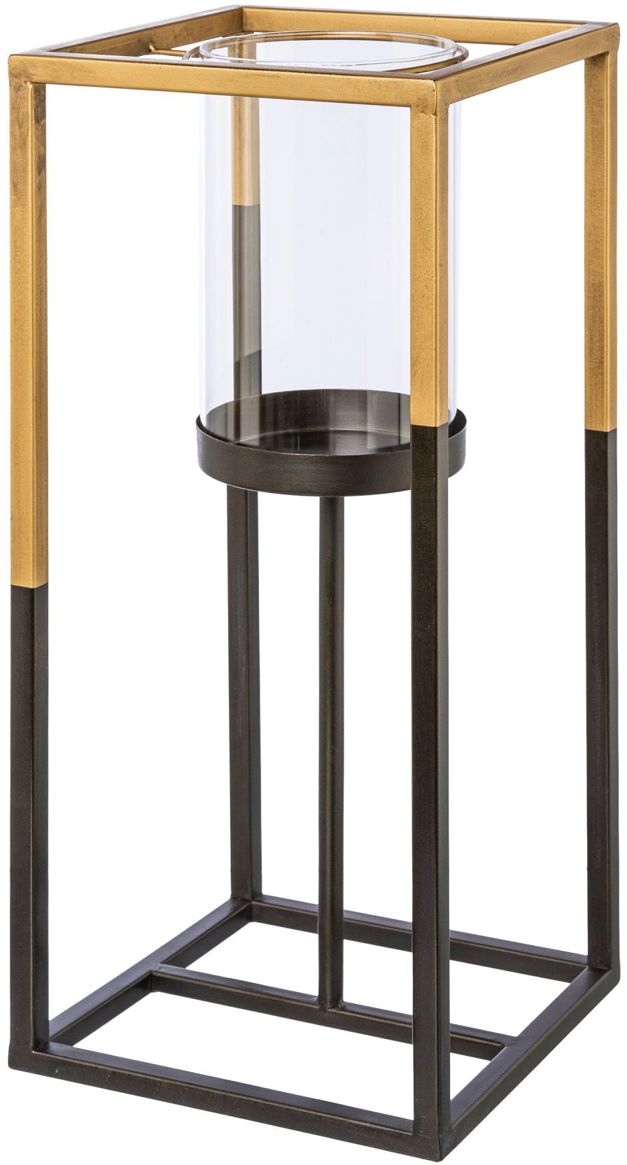 Creativ deco Kerzenhalter, (1 St.), mit Glas, für Stumpenkerzen, Höhe ca. 50 cm