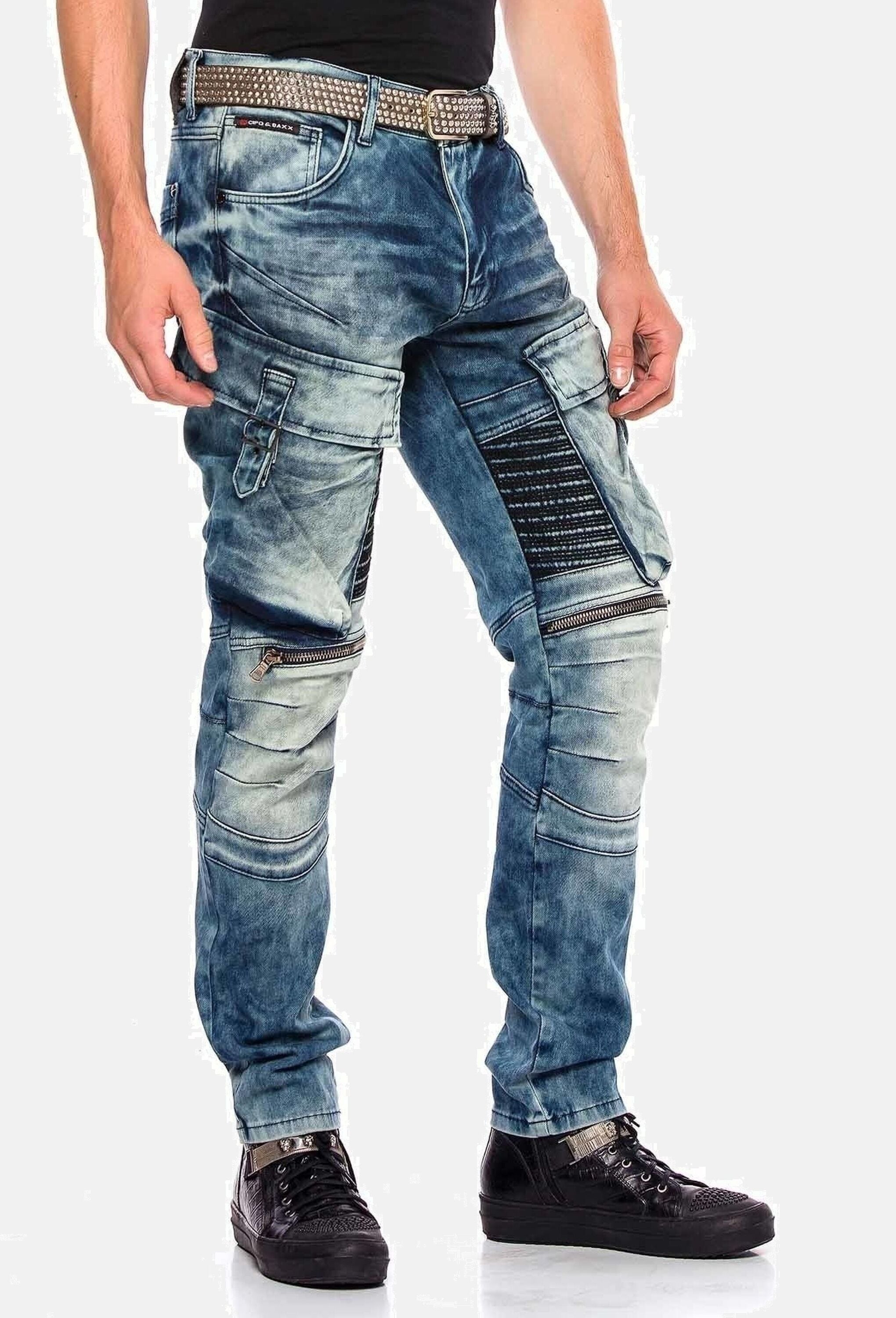 Cipo & Baxx Cargojeans »Cipo & Baxx Jeans« im Used-Look, CD-523