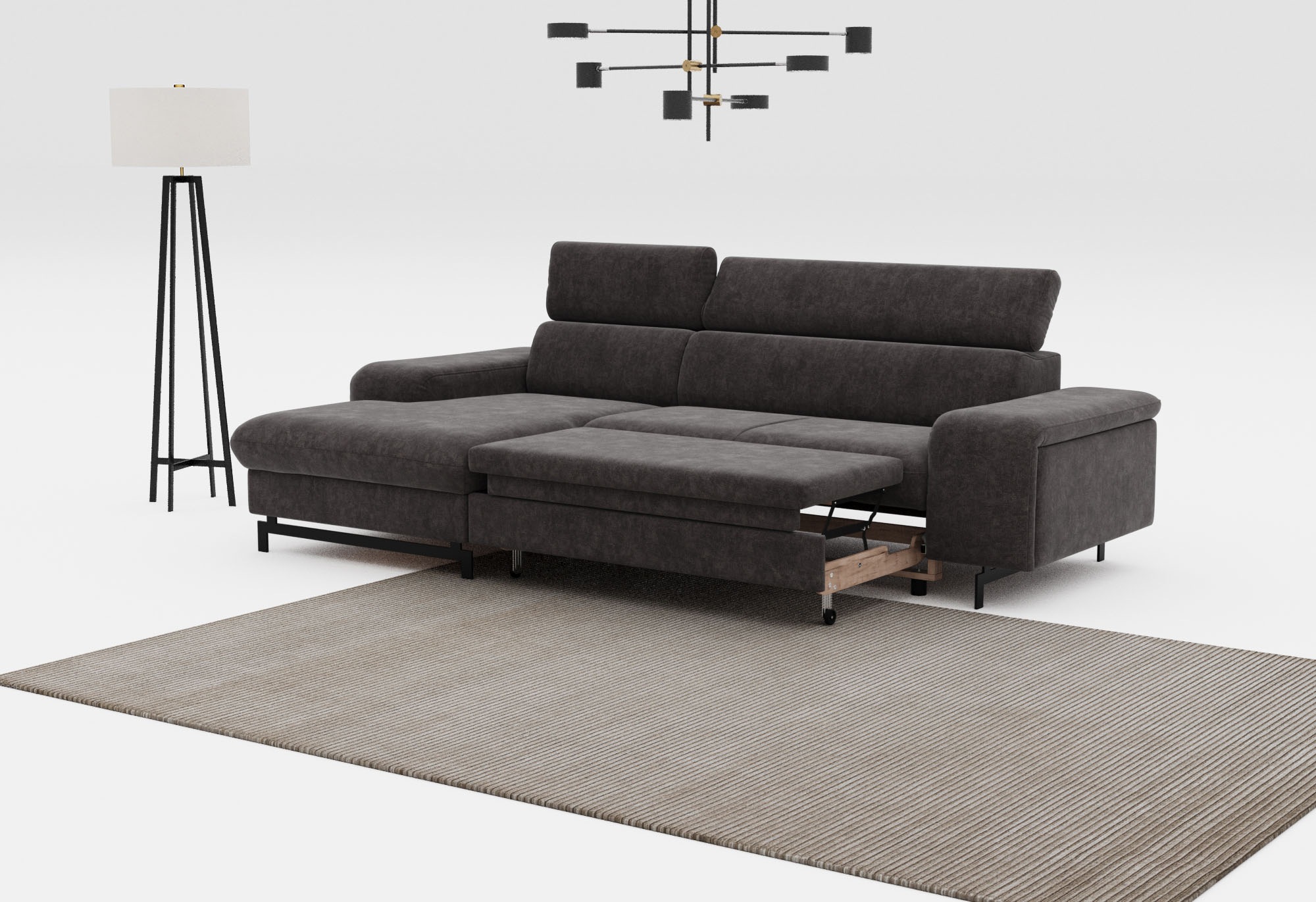 COTTA Ecksofa »Emma L-Form«, mit Kopfteilverstellung, wahlweise mit Bettfunktion & Bettkasten