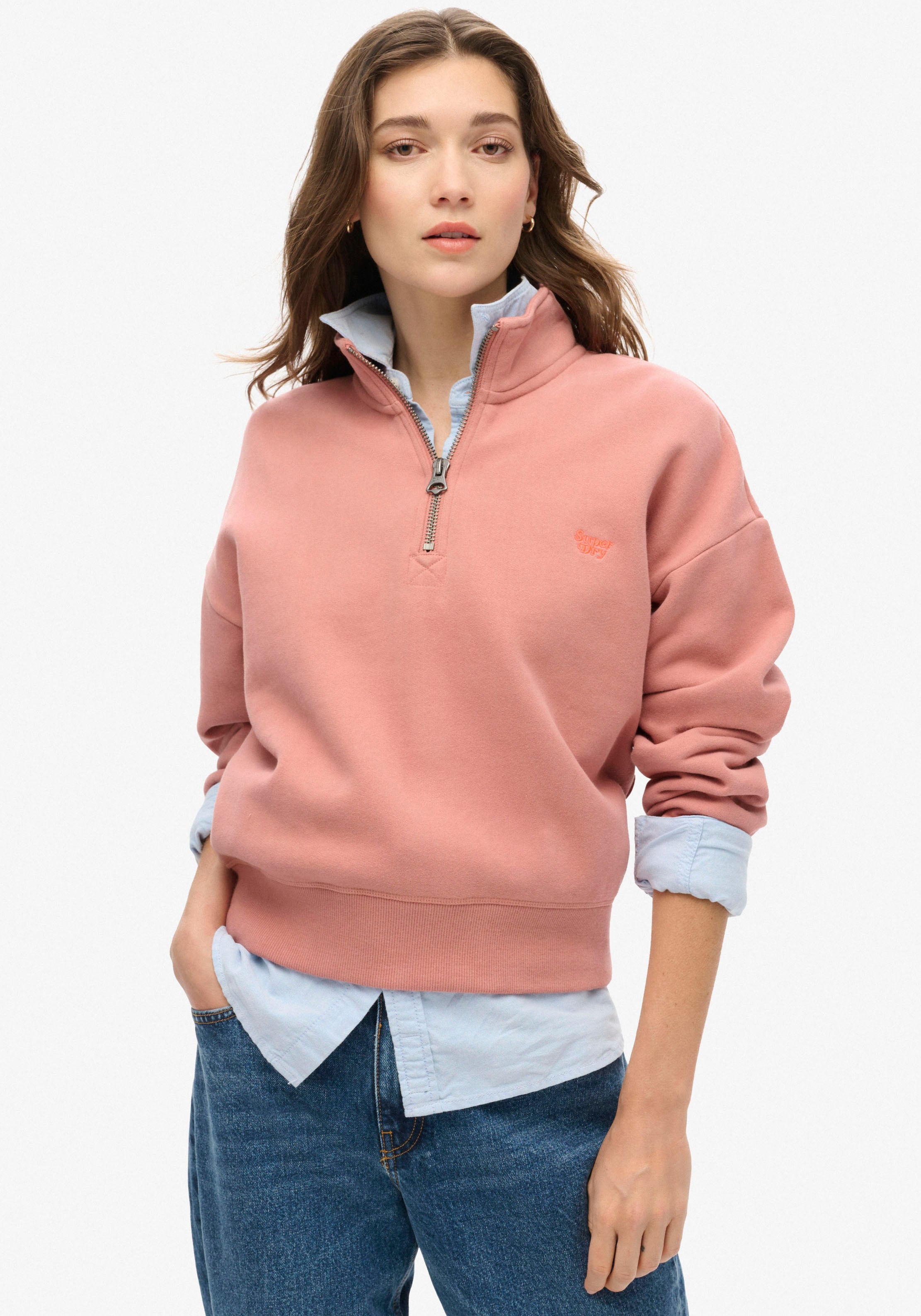 Superdry Sweatshirt "ESSENTIAL HALF ZIP SWEATSHIRT" günstig online kaufen