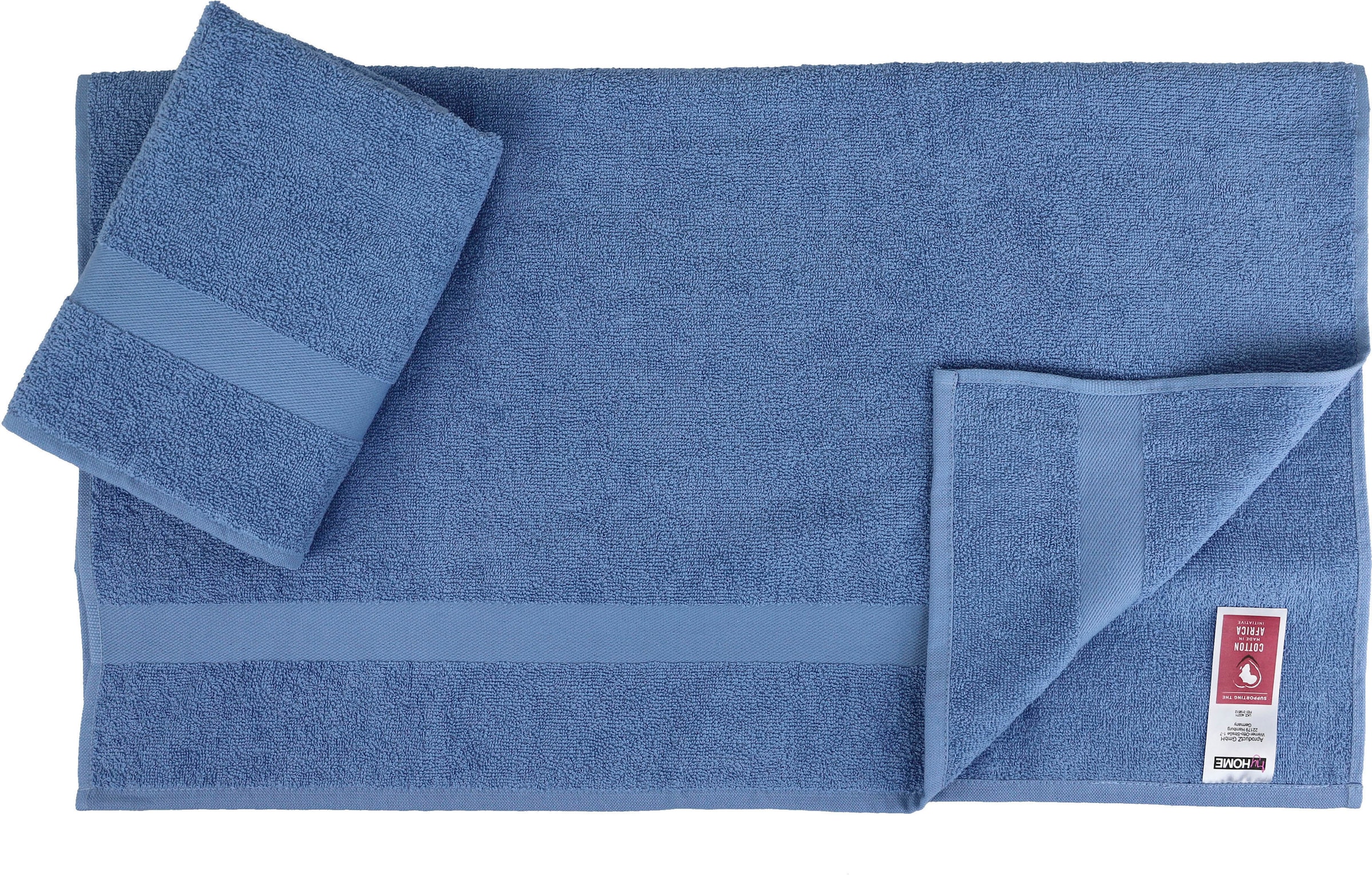 my home Handtuch tlg., Set, Baumwolle Bordüre, aus einfarbiges | Walkfrottier, »Nela«, Rechnung 6 100% auf Handtuch-Set mit BAUR Set