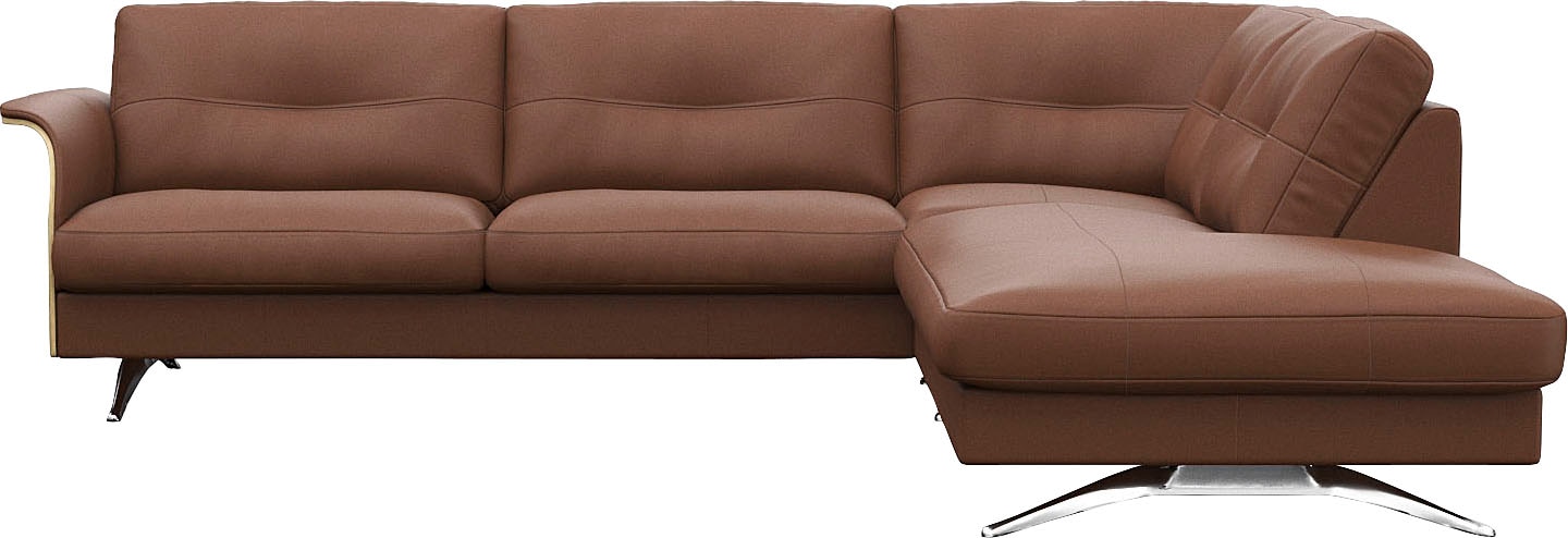 FLEXLUX Ecksofa "Glow, super bequem durch hochwertigem Sitzaufbau mit Feder günstig online kaufen