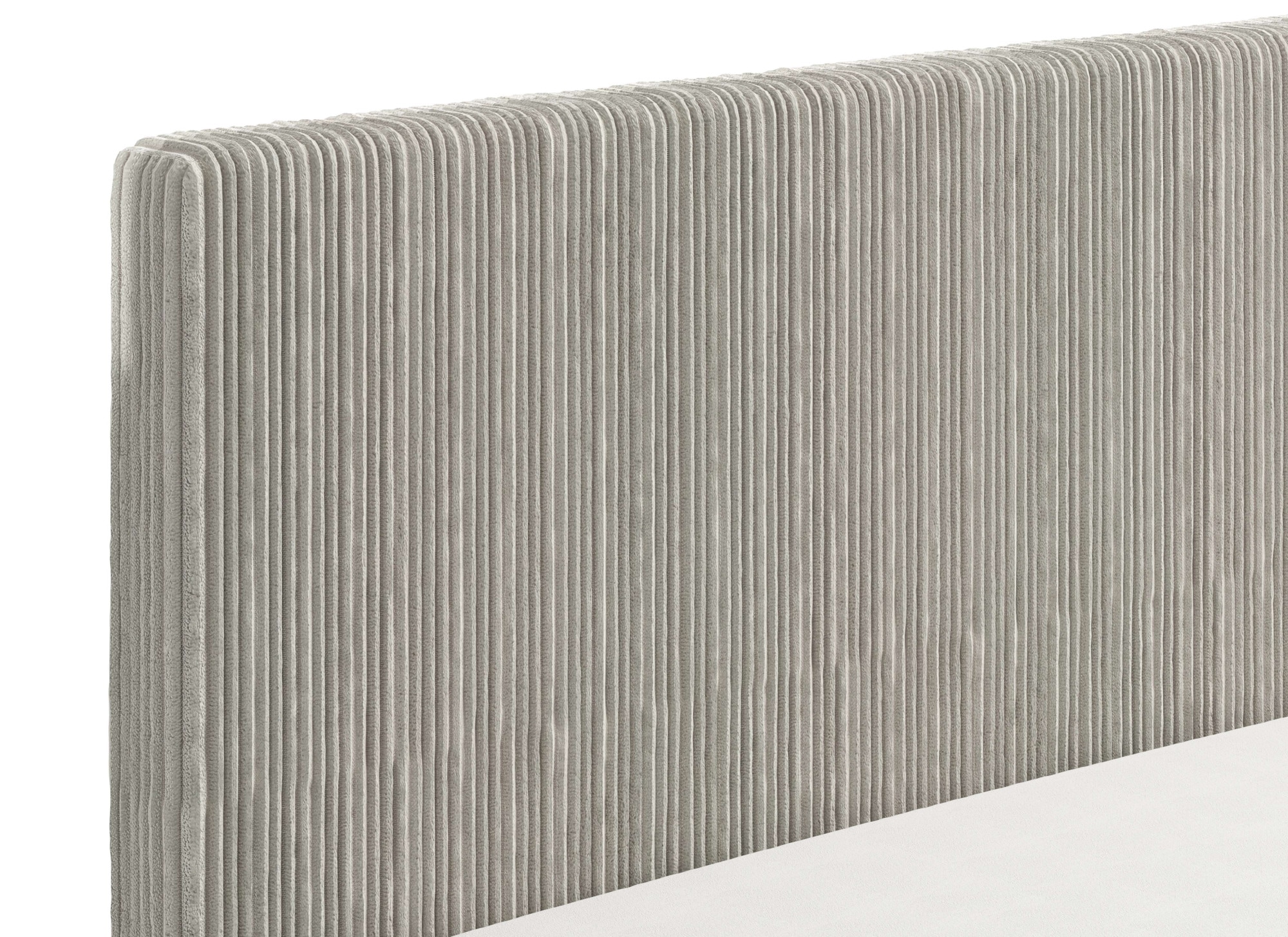INOSIGN Bettgestell »Lucca Bett, mit gepolstertem Kopfteil, bezogen mit weichem Cordstoff«, in eleganten und modernen Cashmere Farbe