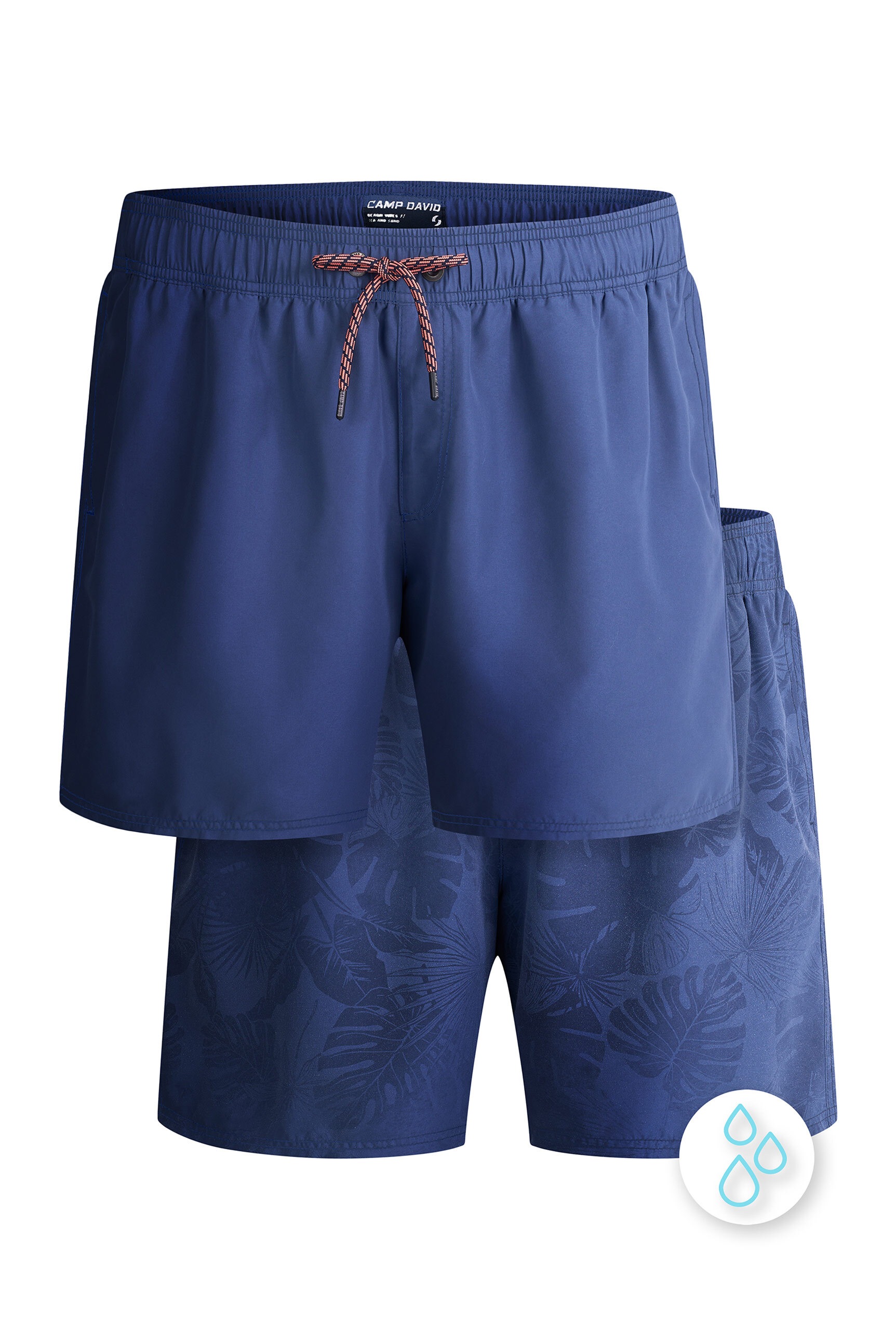 CAMP DAVID Badeshorts mit Einschubtaschen & einer Gesäßtasche