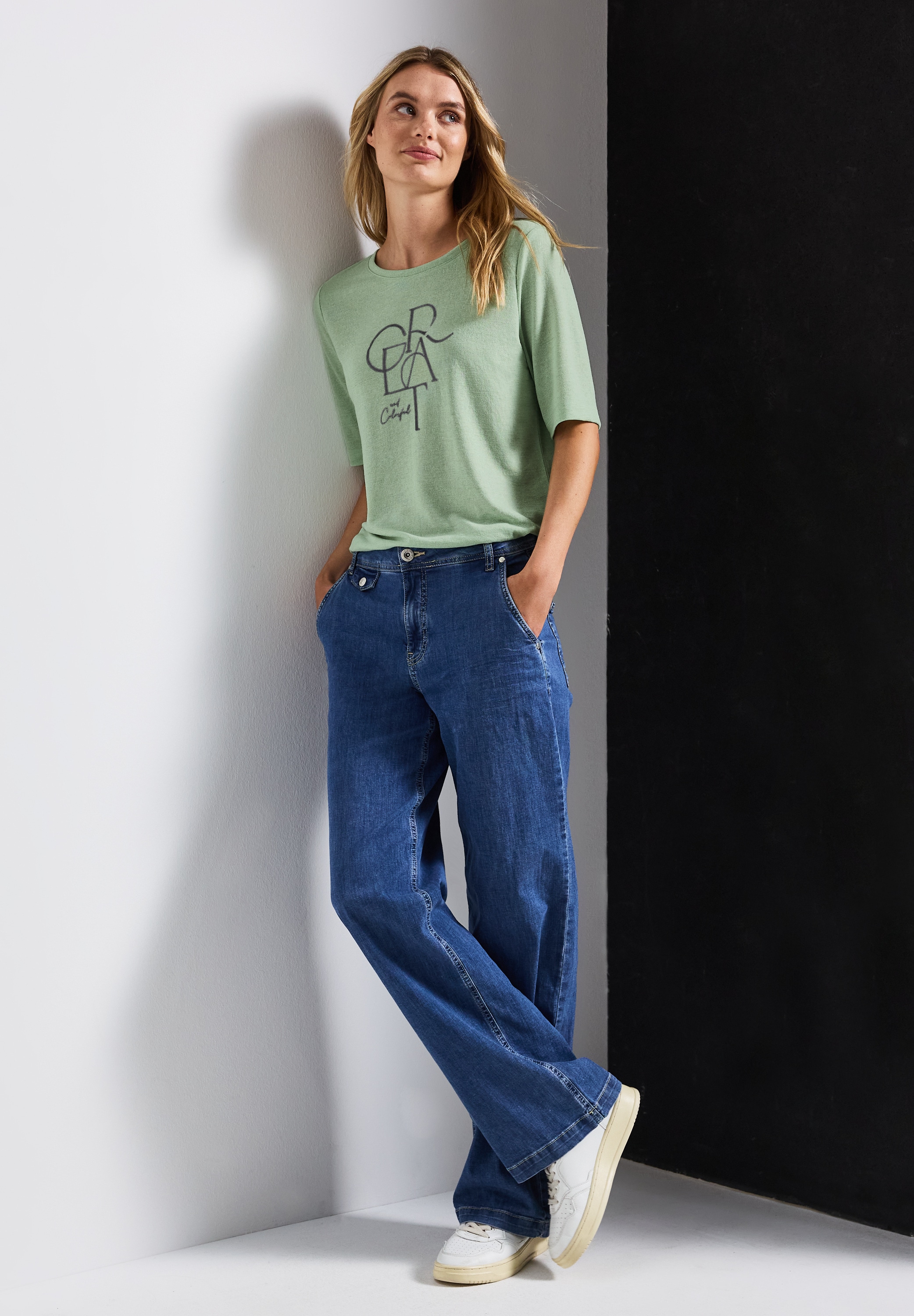 STREET ONE T-Shirt, mit Folien-Wording