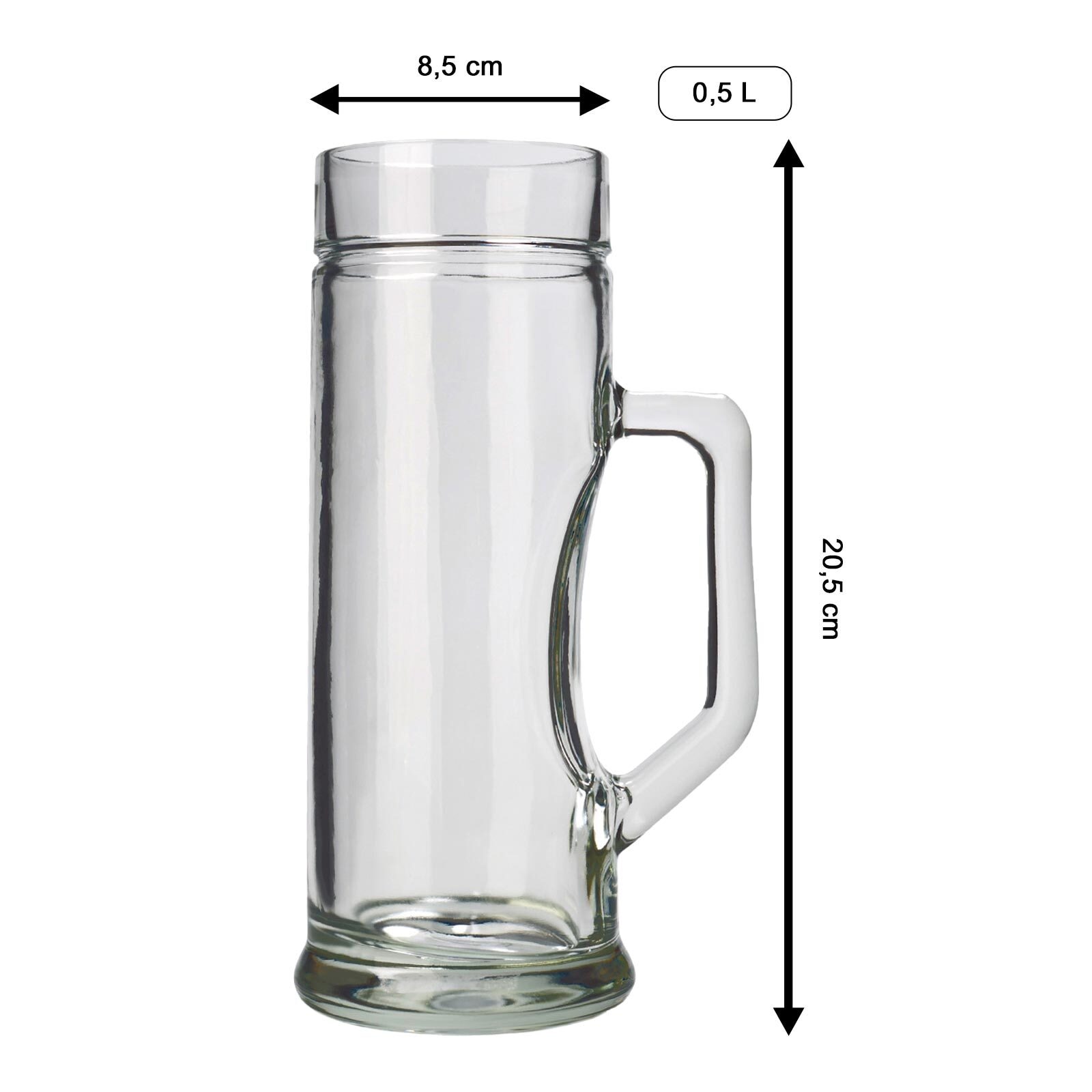 Stölzle Bierkrug »Bierkrüge Premium 500 ml 6er Set transparent«