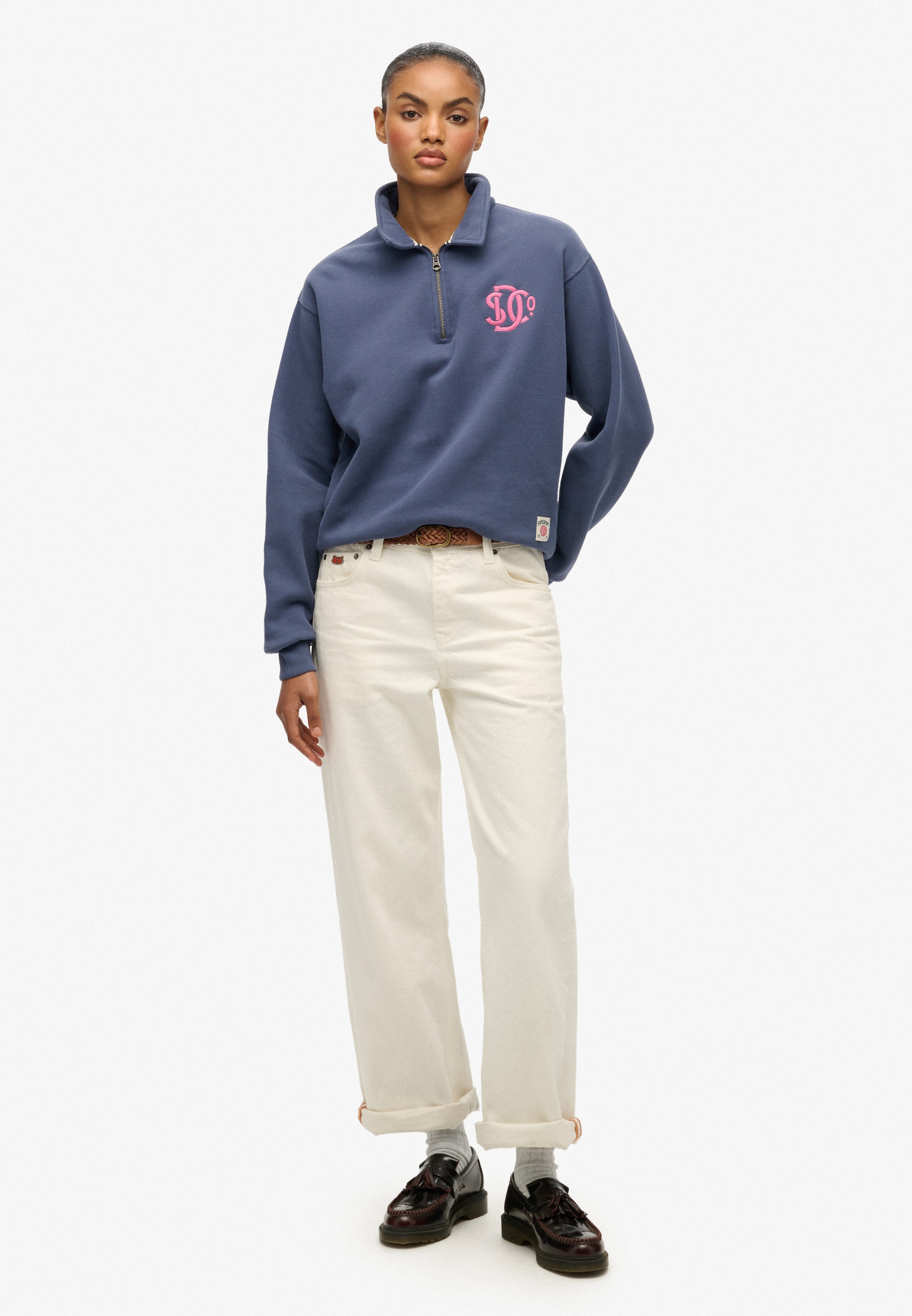 Superdry Sweatshirt »SD&CO NEON COLLARED HALF ZIP«
