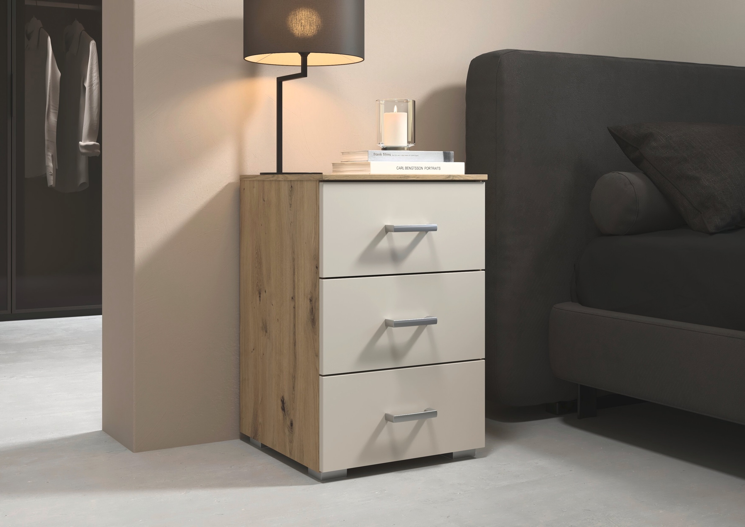 rauch Nachtkommode "Gamma" Breite 40 cm / Höhe 61 cm, verschiedene Griffvar günstig online kaufen