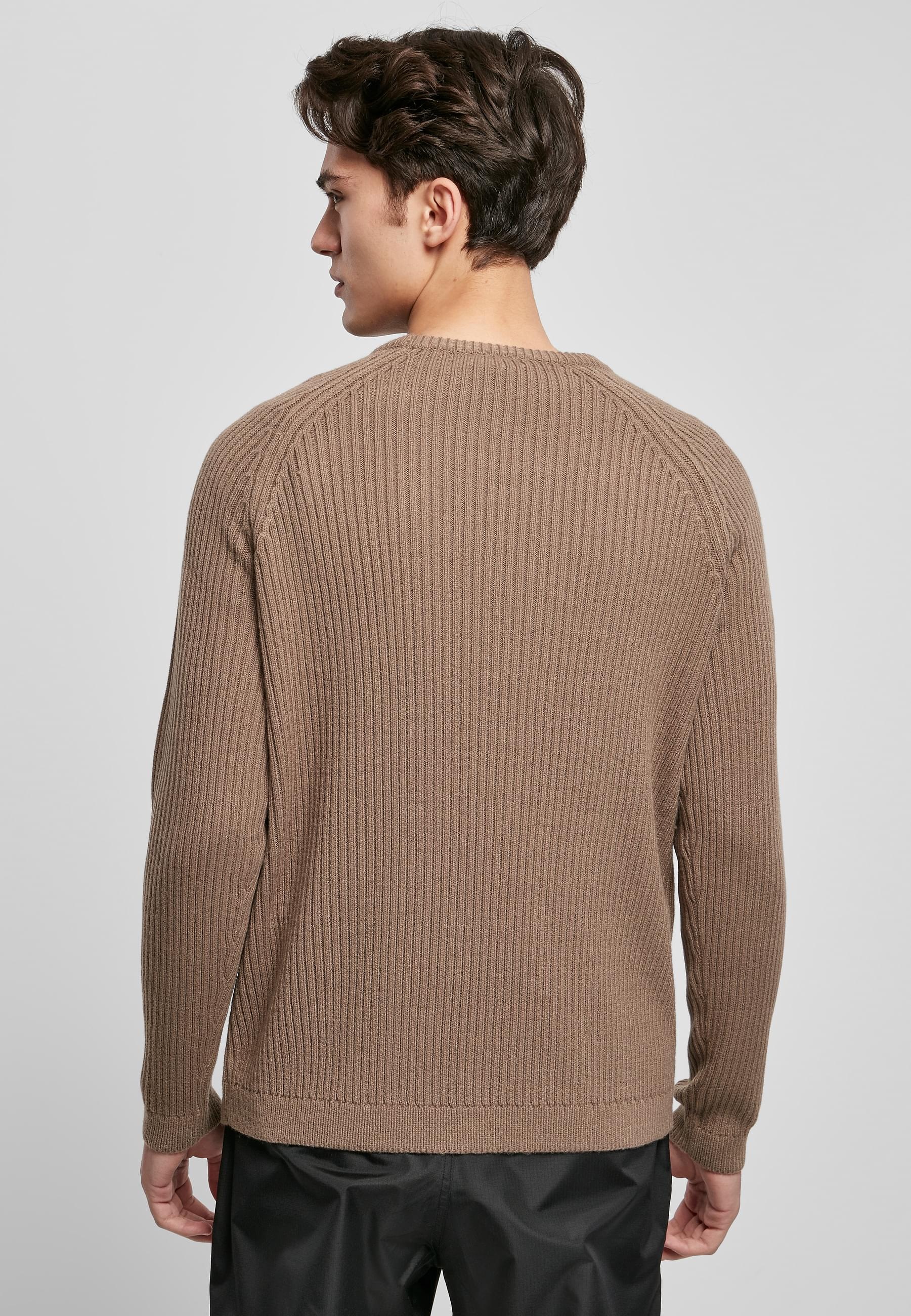 URBAN CLASSICS Rundhalspullover »Urban Classics Herren Ribbed Raglan Sweater«, (1 tlg.)