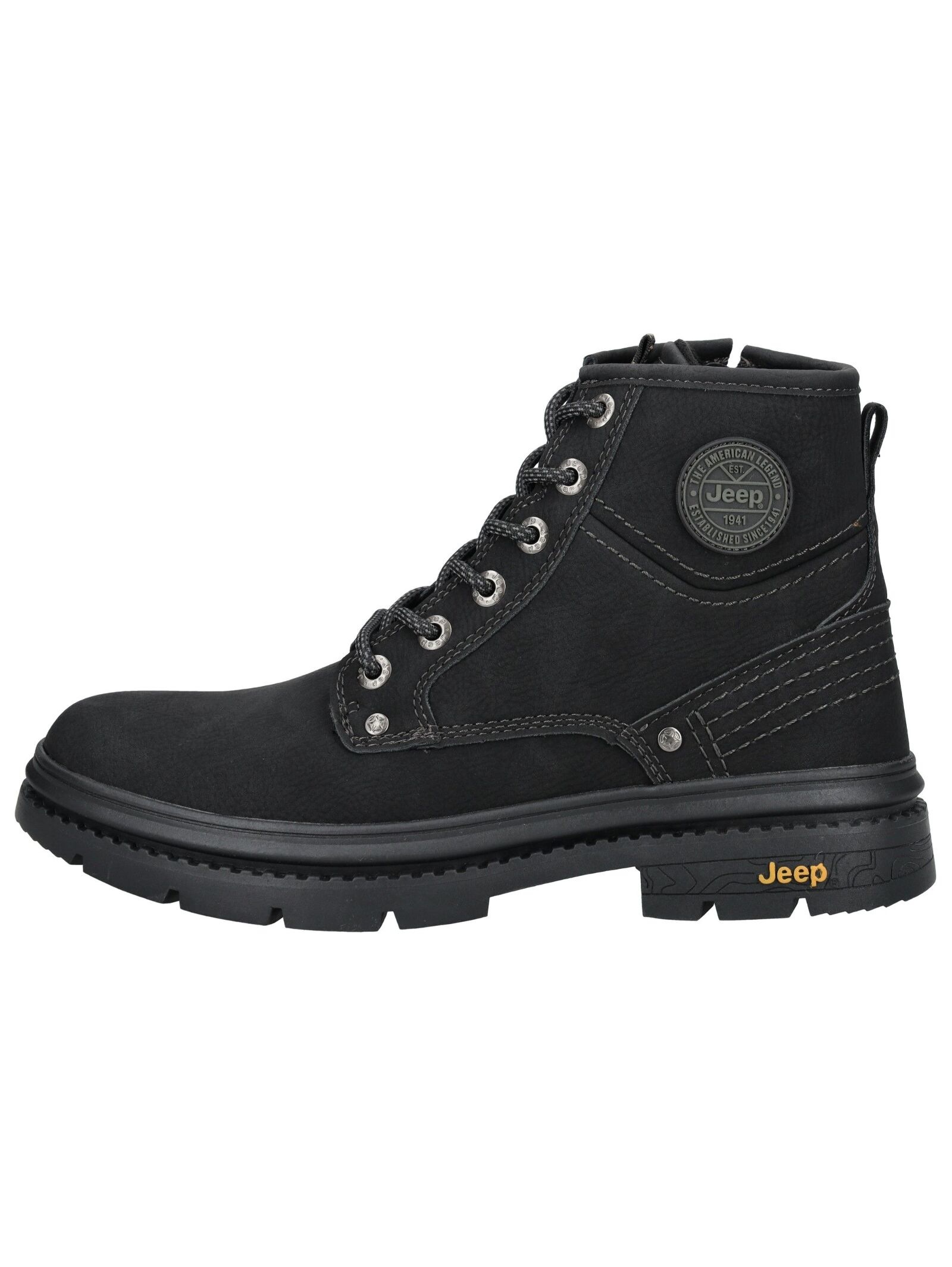 Jeep Schnürstiefelette "Jeep Stiefelette Leder/Textil" günstig online kaufen