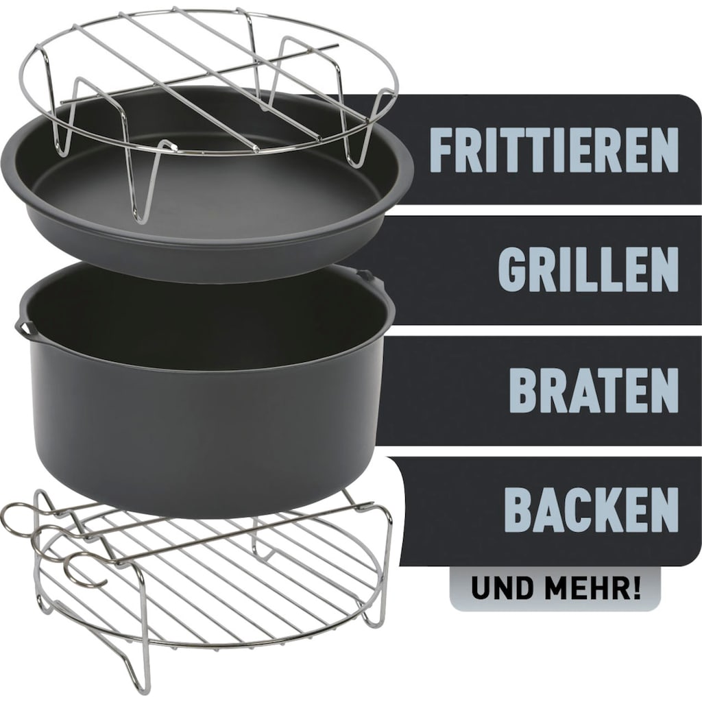 Tefal Heißluftfritteuse »EY701D.HERO Easy Fry XXL mit Zubehör-Set«, 1850 W