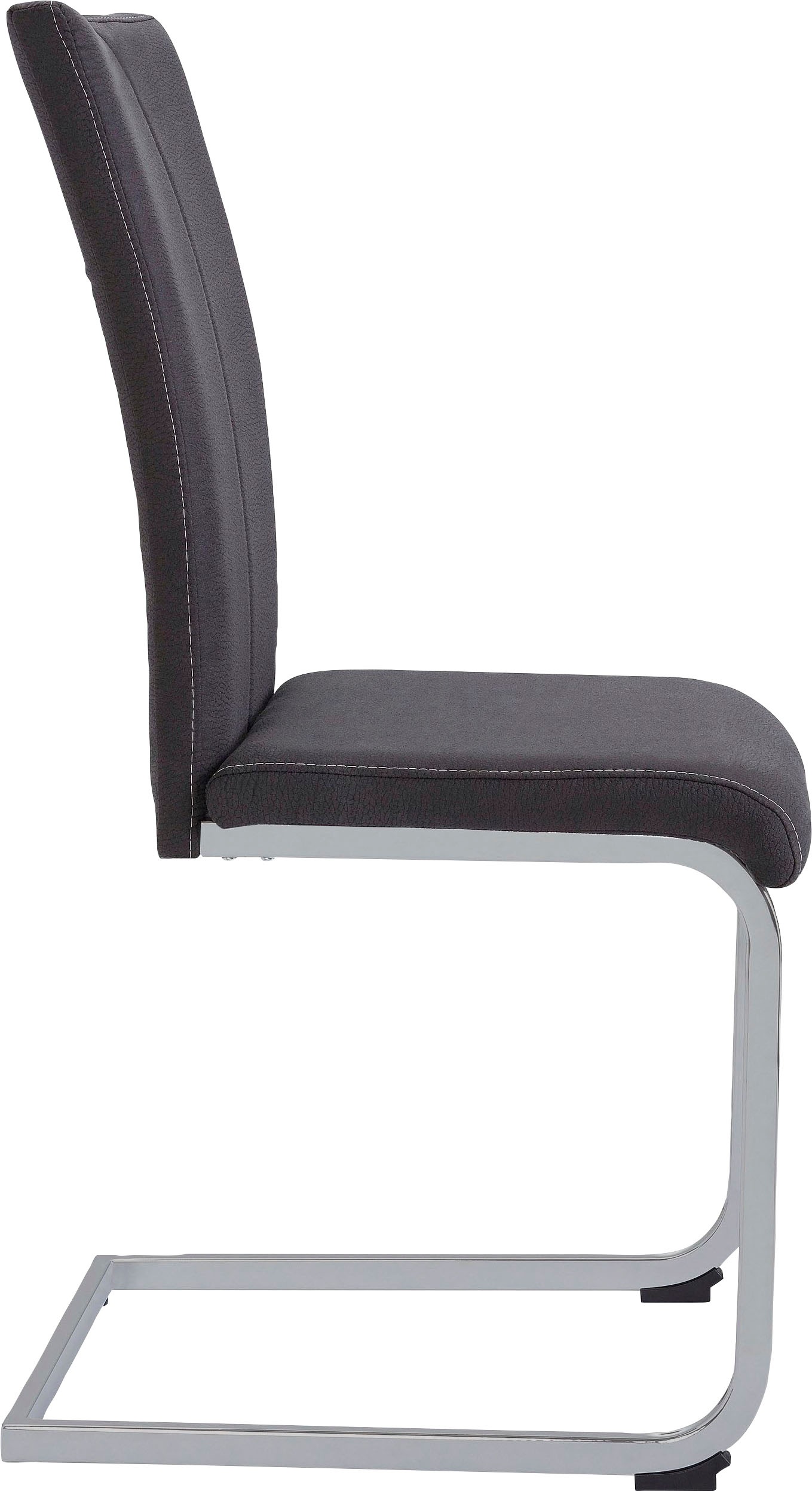 Home affaire Freischwinger »Nils«, (Set), 2 St., Luxus-Microfaser Lederoptik, Stuhl belastbar bis 120 Kg, Gestell Metall im Chrom-Look oder Schwarz