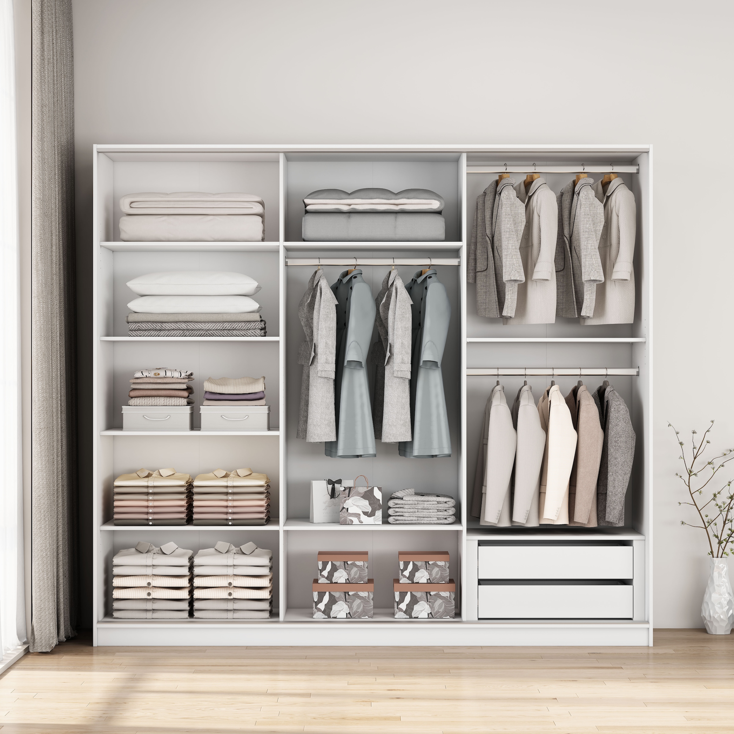 OTTO home Kleiderschrank »Trento Schlafzimmerschrank mit Premium Ausstattung &  Schiebetüren« Leichtgängige Schiebetüren mit Softclose und tolle Innenaussatttung