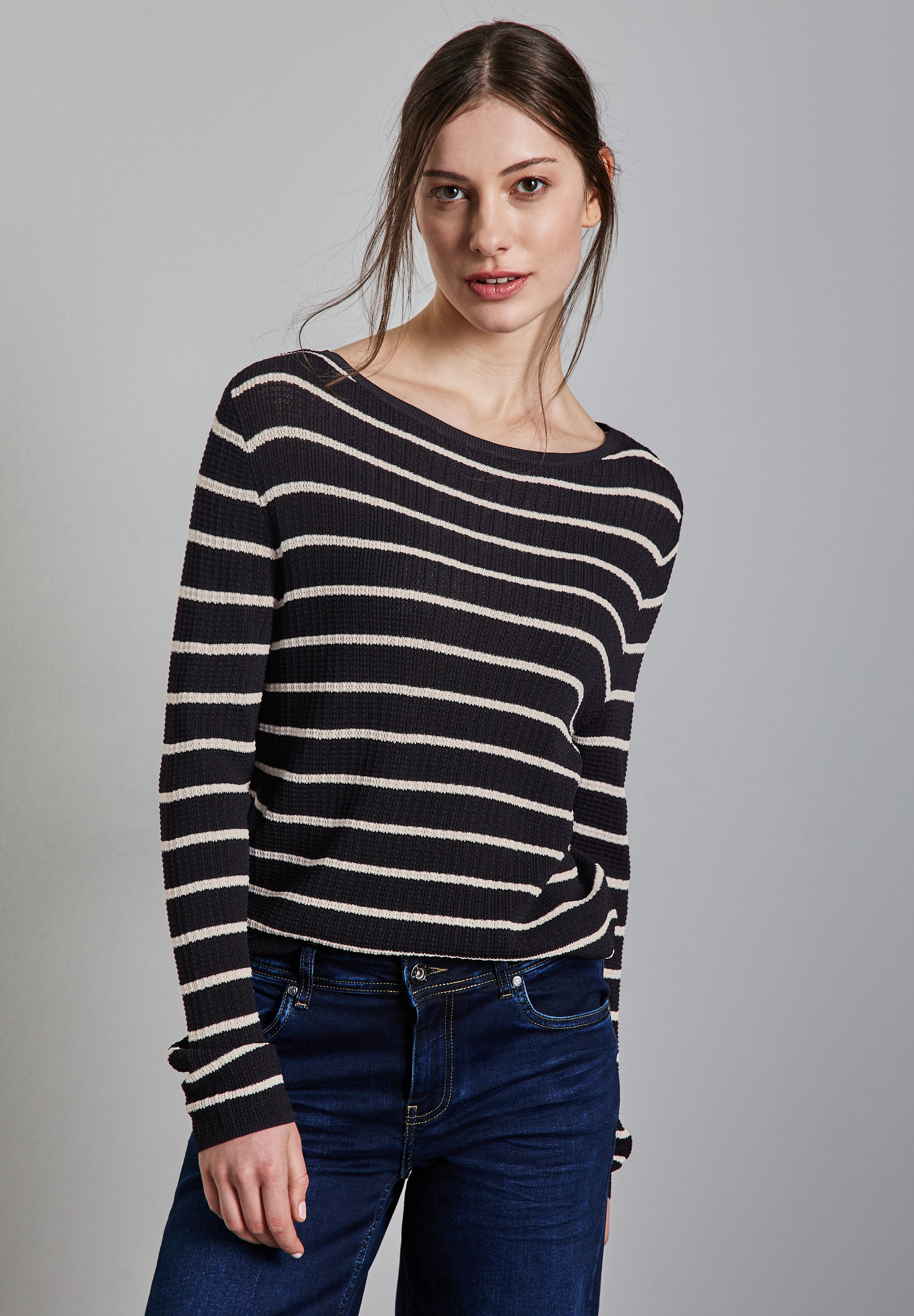 STREET ONE Strickpullover, mit U-Boot-Ausschnitt