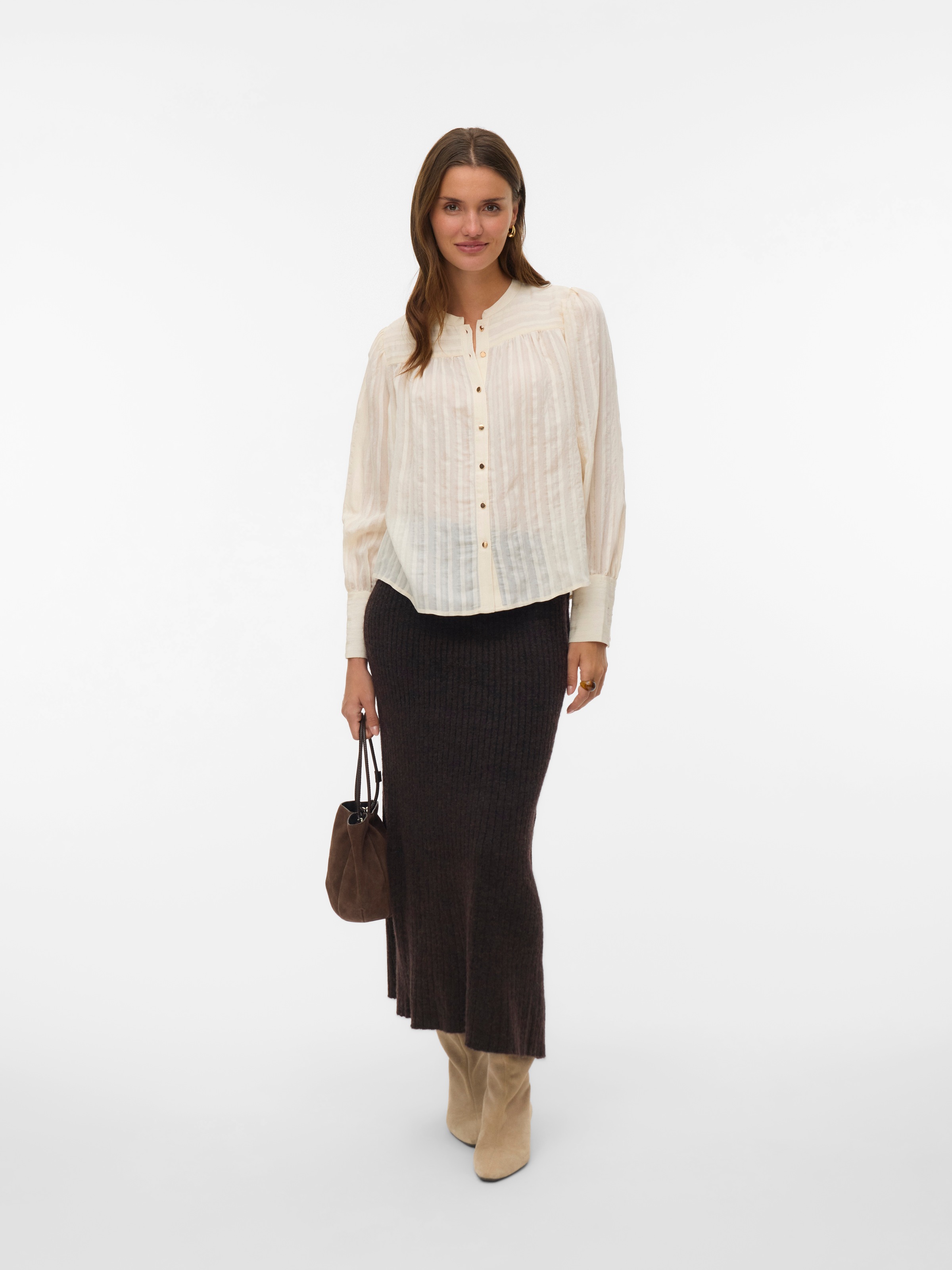 VERO MODA VMISELLE Hemdbluse Birch M 3