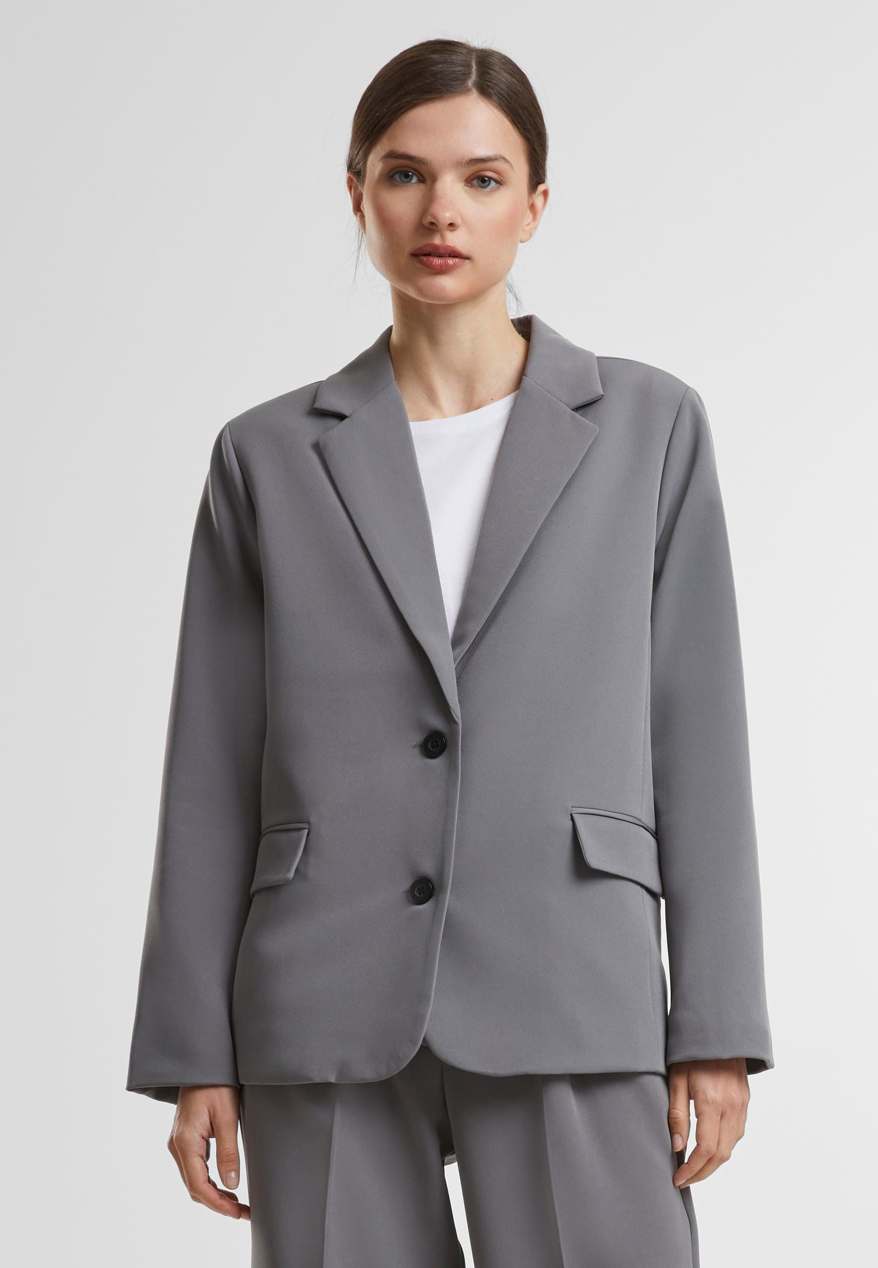 URBAN CLASSICS Allwetterjacke »Urban Classics Ladies Long Blazer«, (1 St.), ohne Kapuze