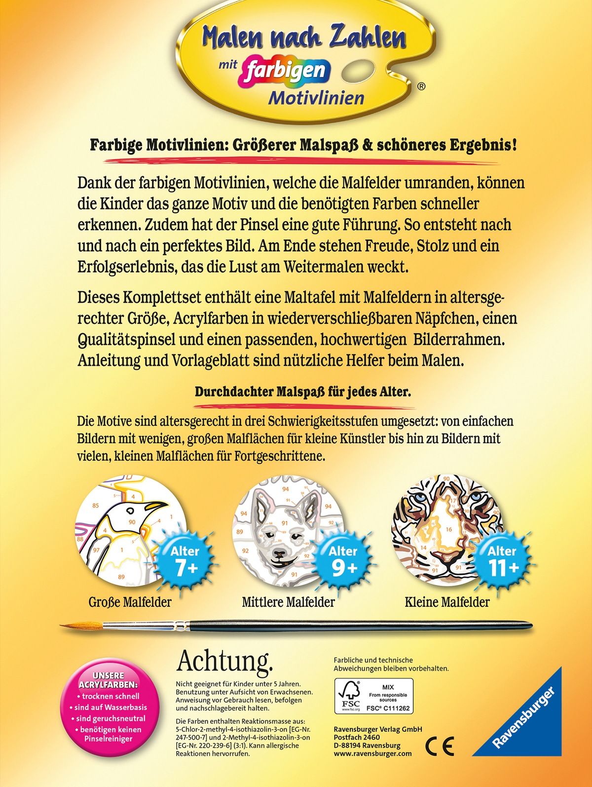 Ravensburger Malen nach Zahlen »Hallo, kleiner Eisbär!«, Made in Europe