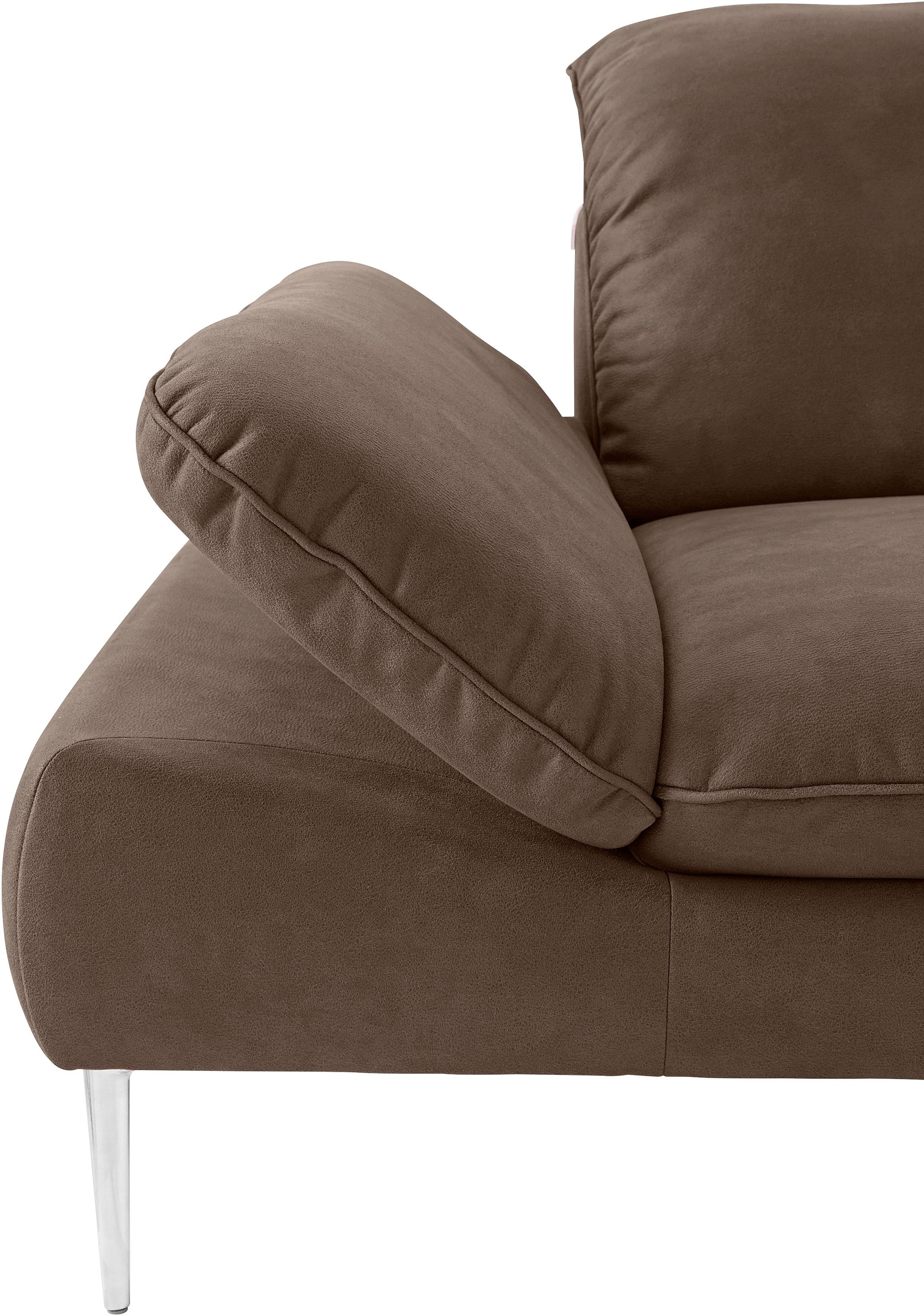 W.SCHILLIG Ecksofa »enjoy&MORE, Designsofa, elegant und bequem, L-Form«, mit Sitztiefenverstellung, Füße Chrom glänzend, Breite 310 cm