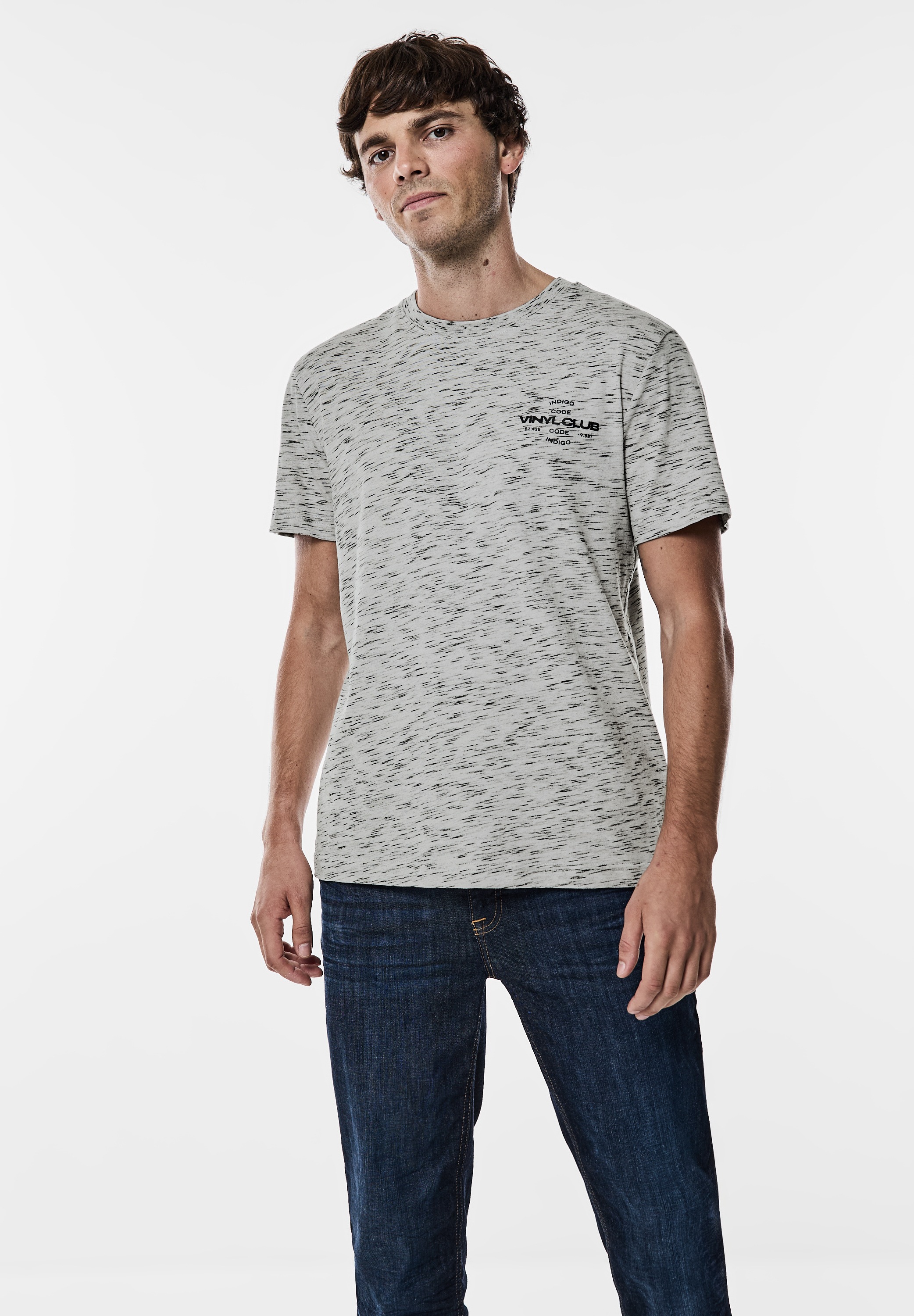 STREET ONE MEN T-Shirt, aus Baumwolle mit Stretchante günstig online kaufen