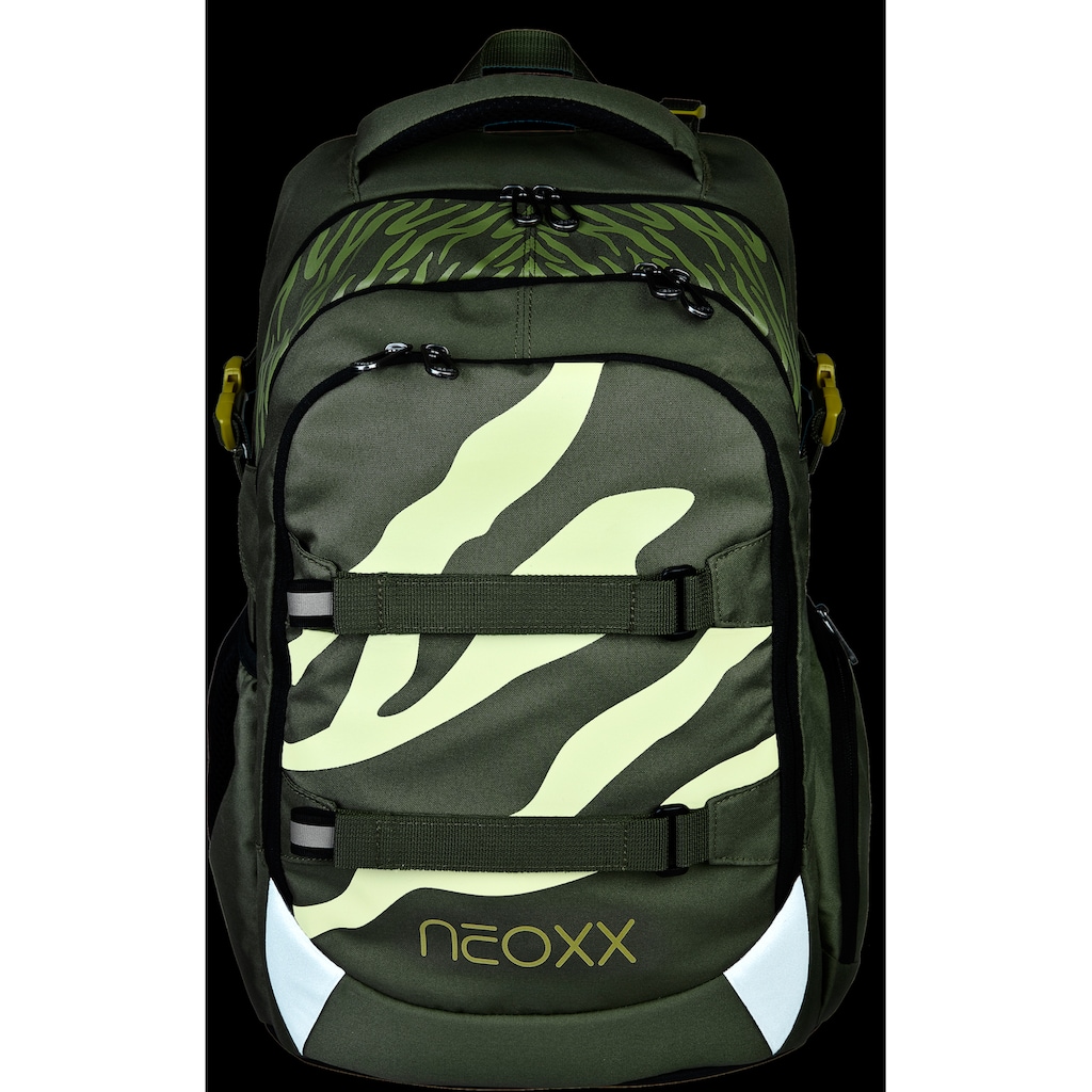 neoxx Schulrucksack »Active, Ready for Green«, reflektierende Details