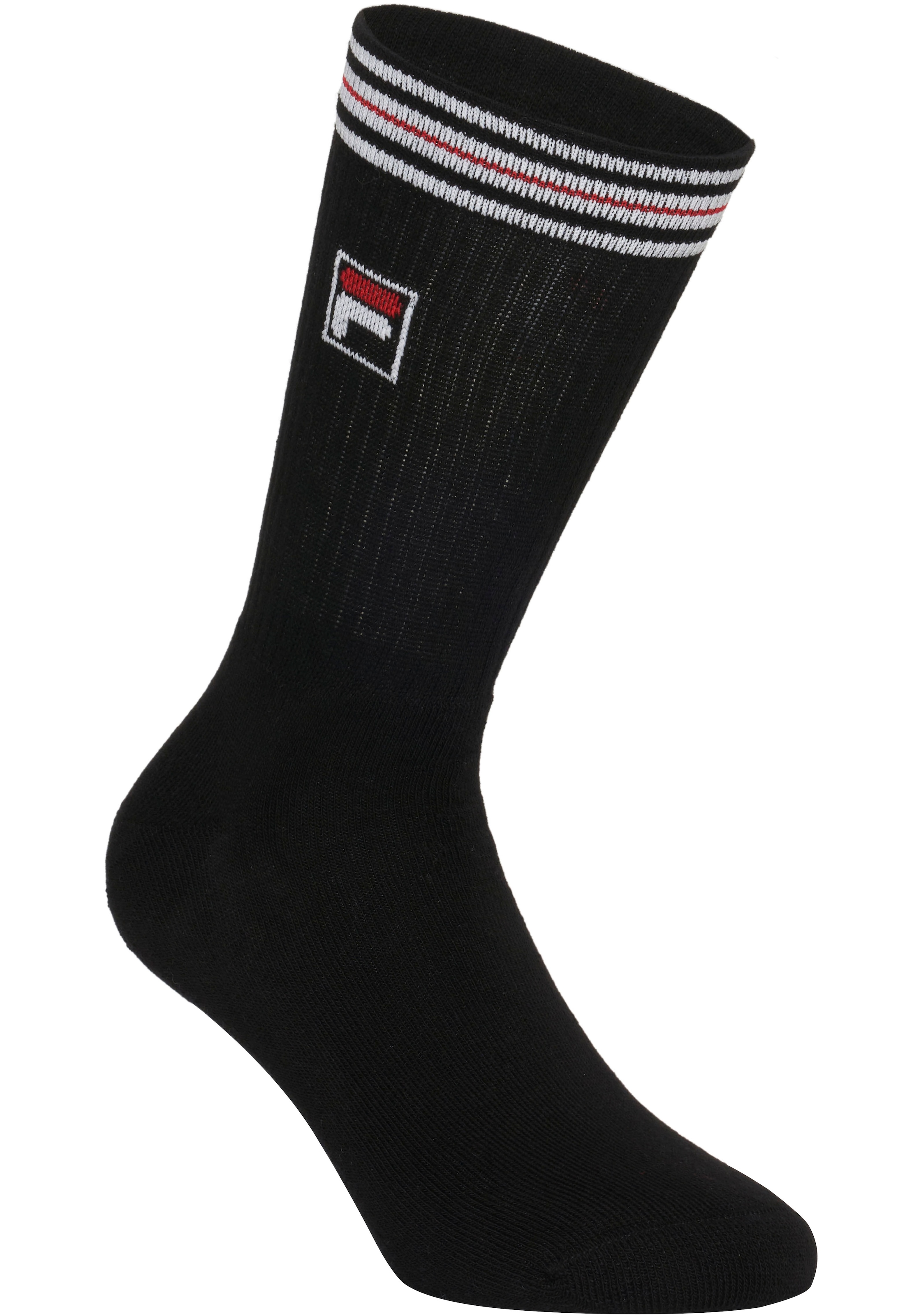Fila Sportsocken »UNISEX TOP QUALITY FULL TERRY VINTAGE SOCKS«, (4 Paar), sportliches Design mit Logodetail