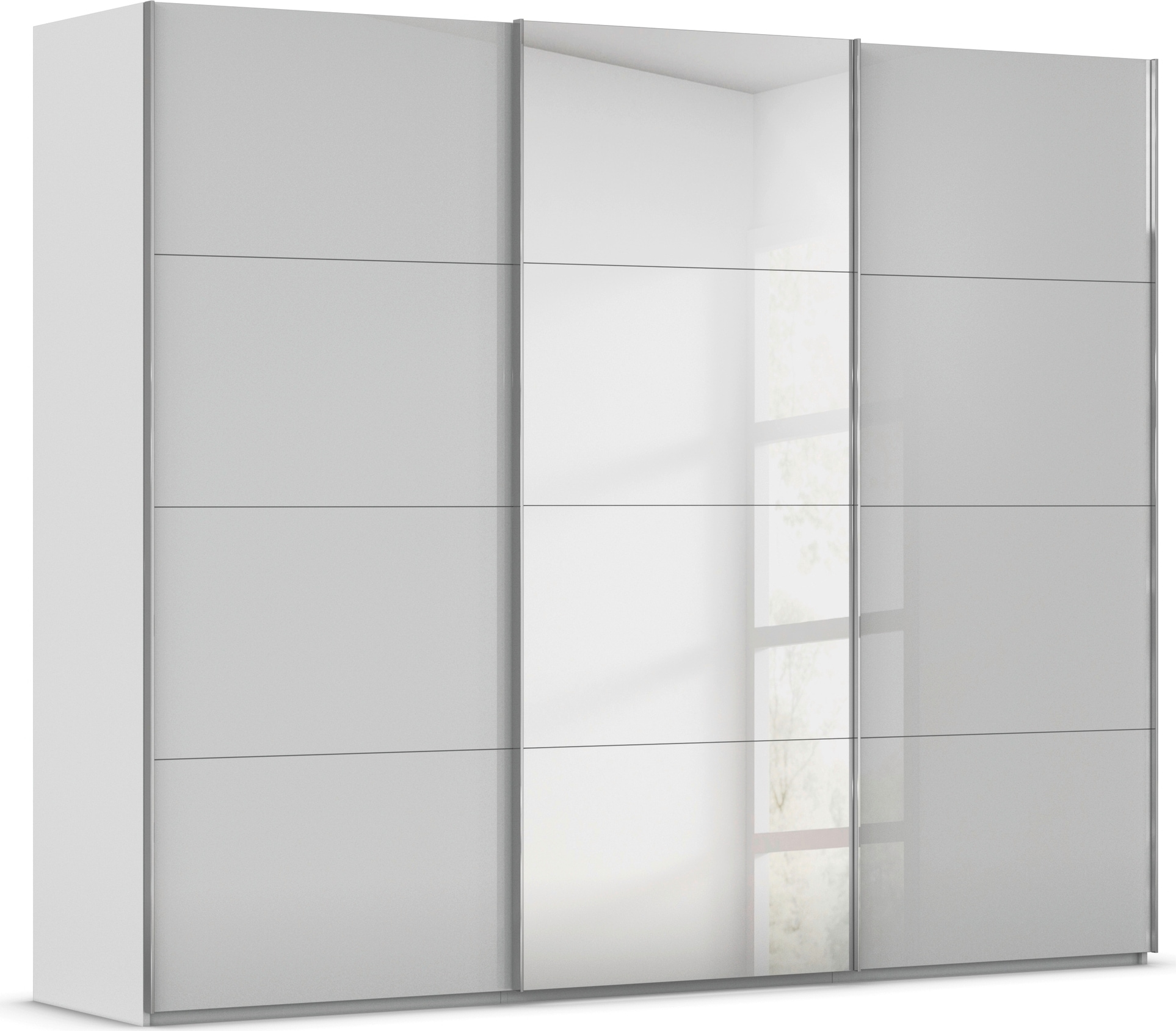 rauch "Kleiderschrank Schrank Garderobe Schlafzimmerschrank SCALE-FYRA" edle viergeteilte Türen Spiegel/Glas-Mix viele Farben MADE IN GERMANY
